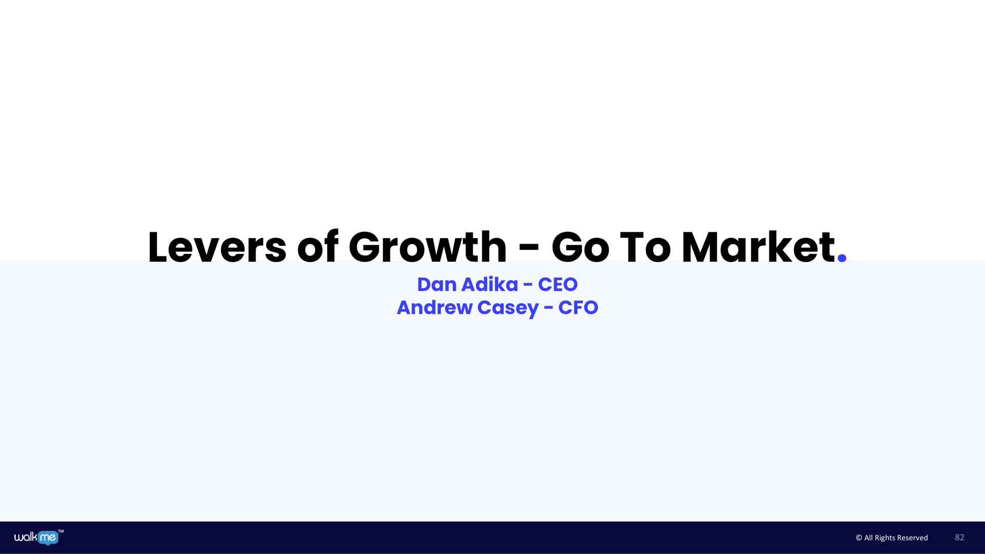 levers of growth go to market | Walkme