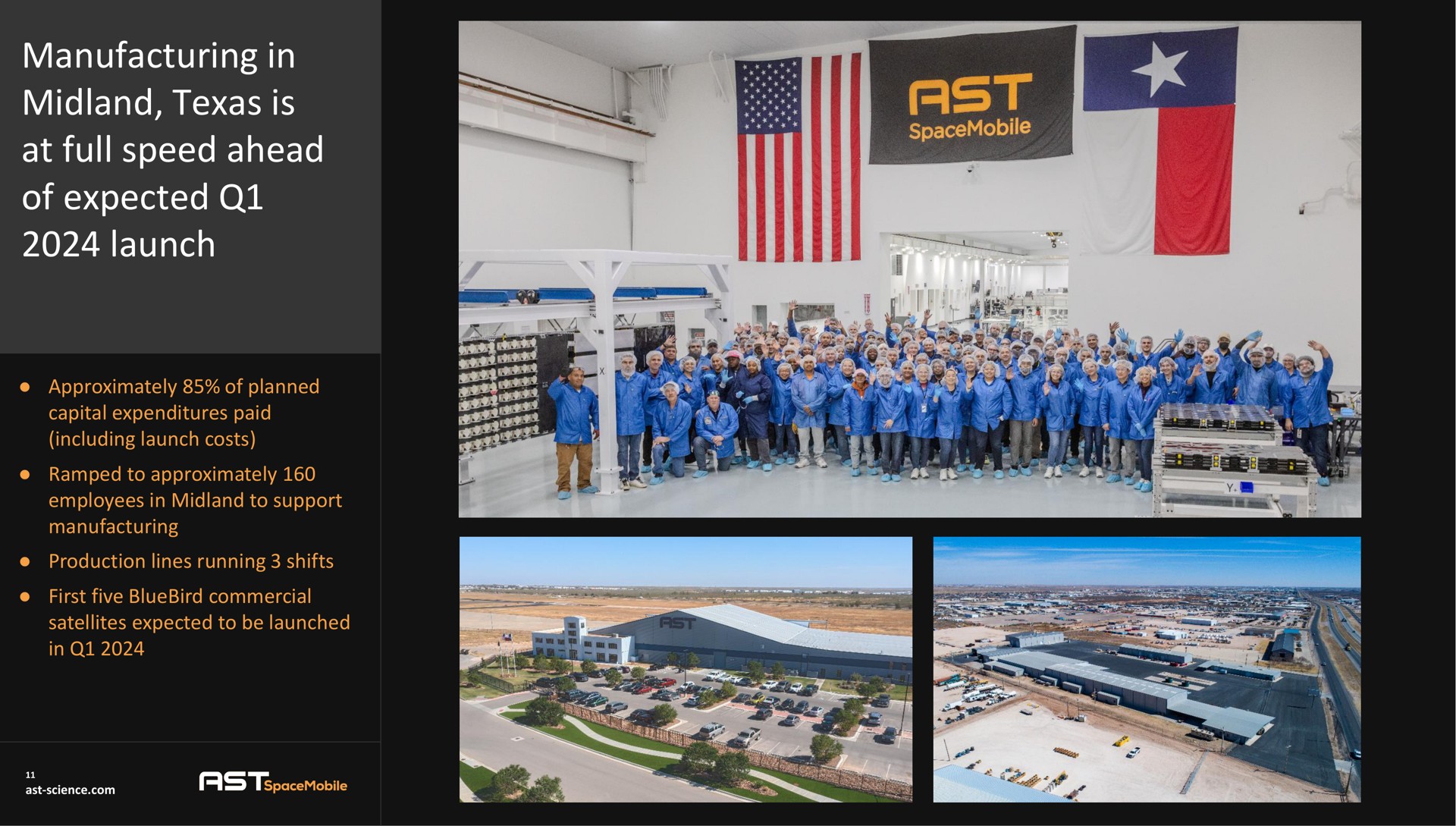 manufacturing in midland is at full speed ahead of expected launch | AST SpaceMobile