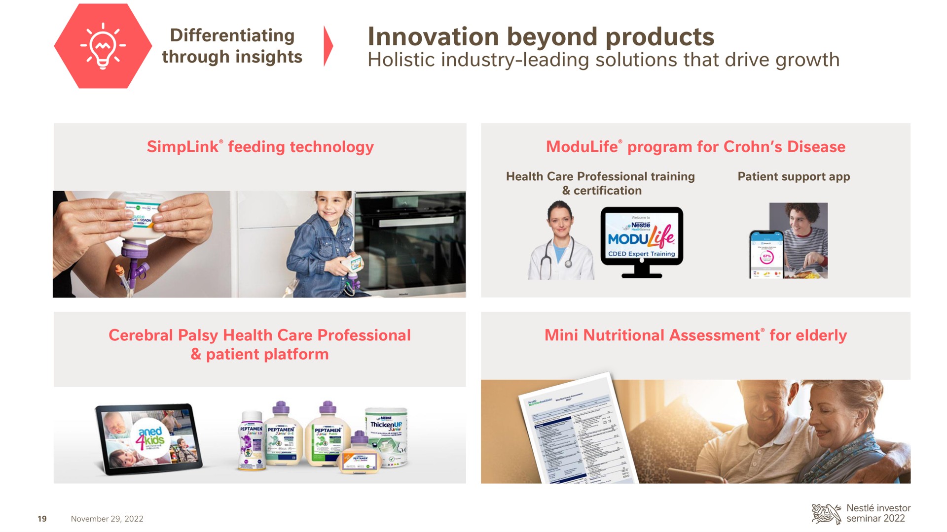 innovation beyond products differentiating | Nestle