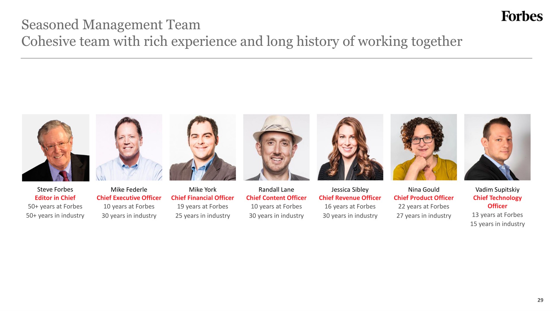 seasoned management team cohesive team with rich experience and long history of working together | Forbes