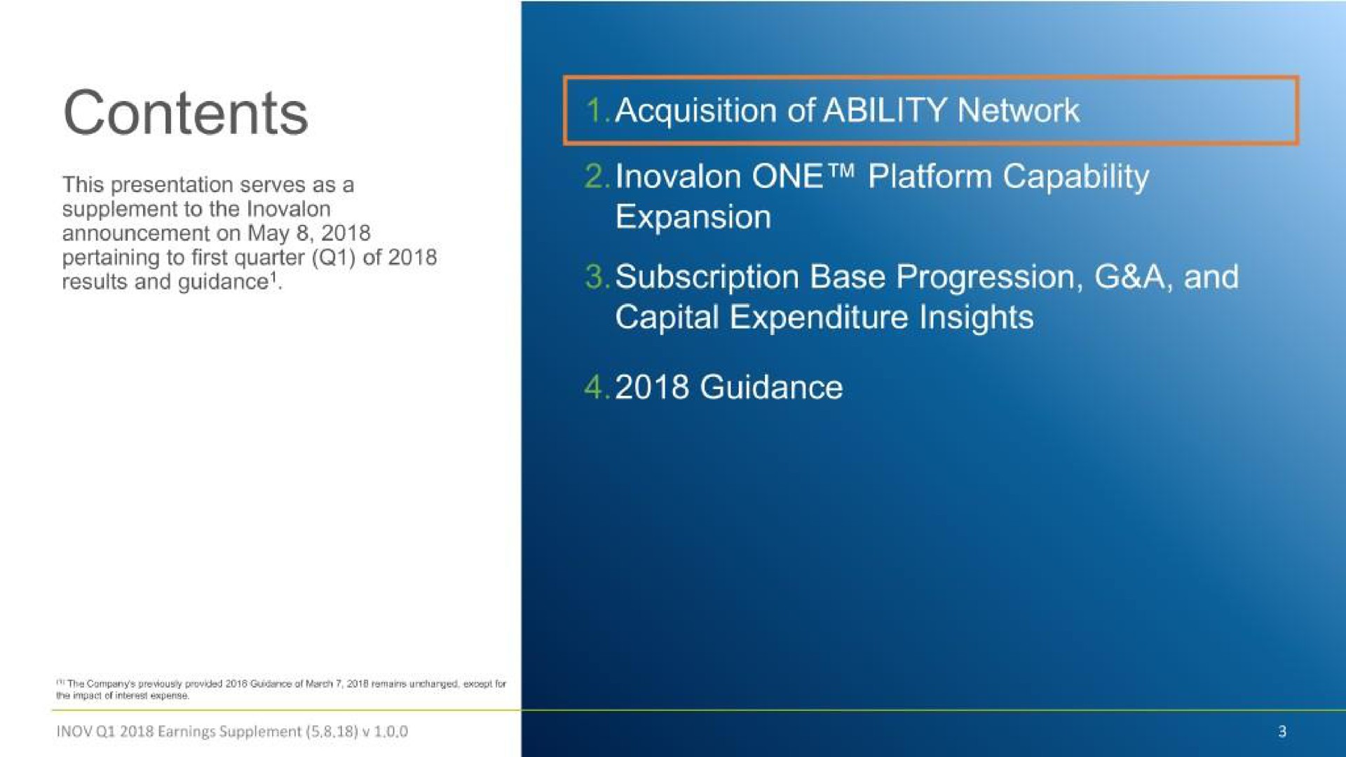 contents one platform capability expansion subscription base progression a and capital expenditure insights | Inovalon