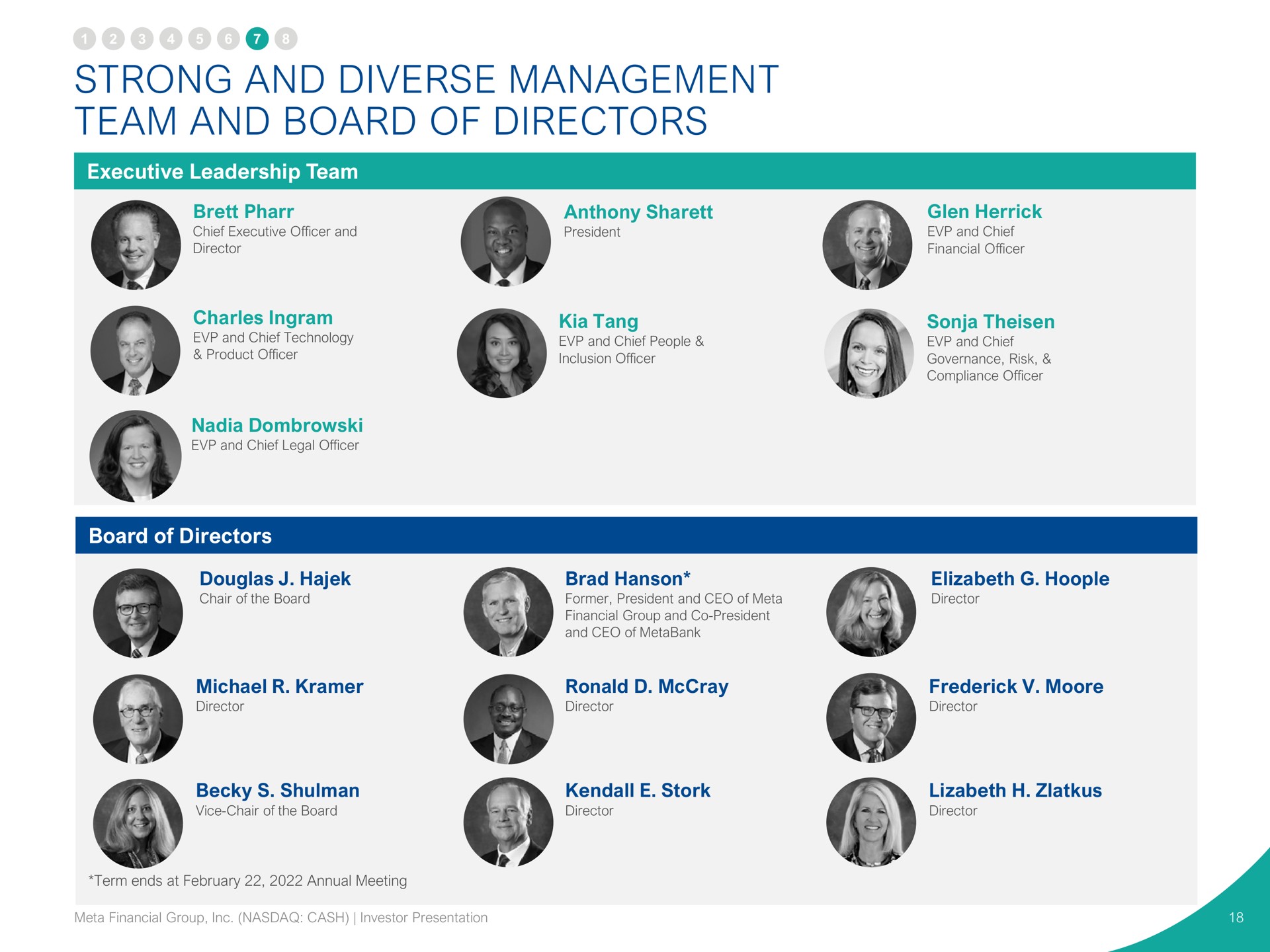 strong and diverse management team and board of directors | Pathward Financial