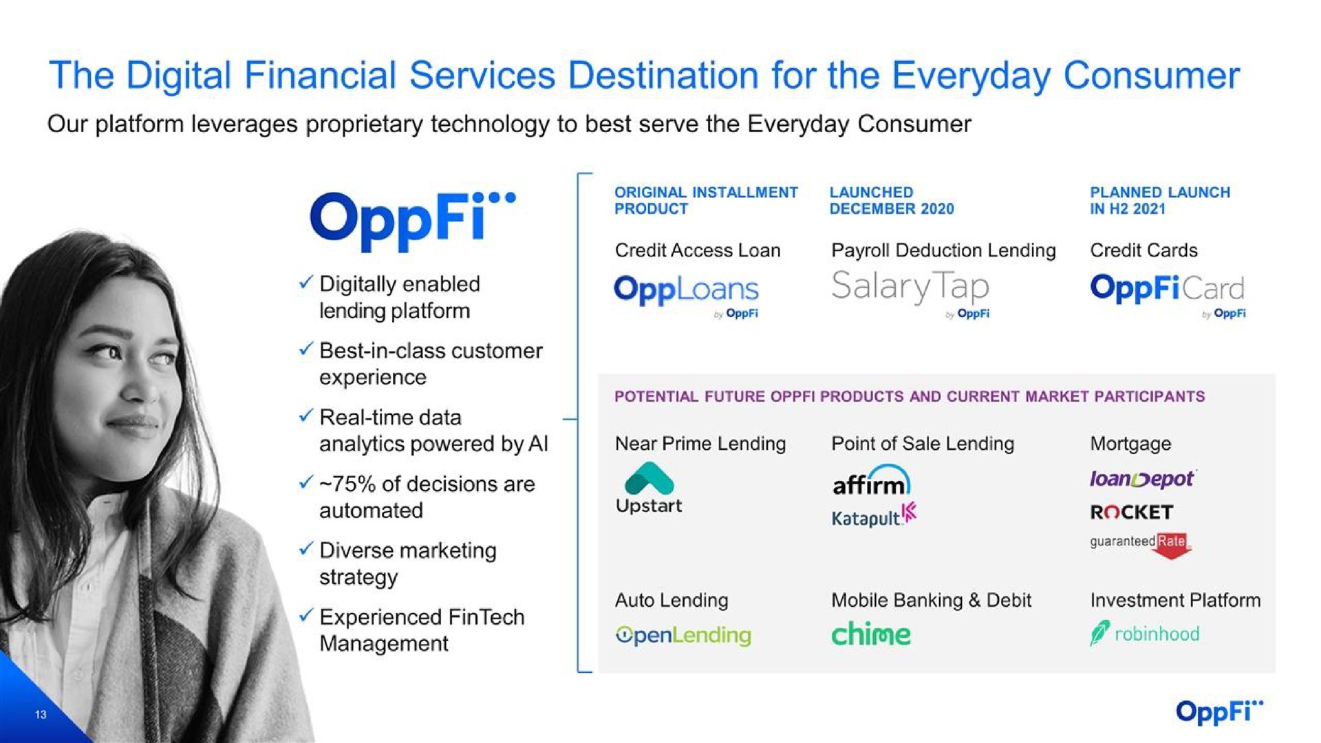 the digital financial services destination for the everyday consumer | OppFi