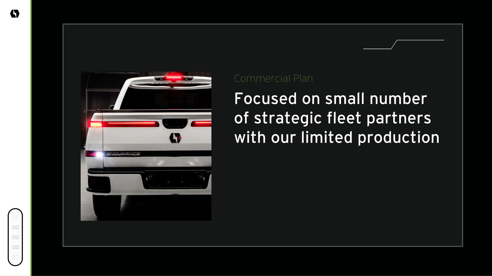 focused on small number of strategic fleet partners with our limited production | Lordstown Motors