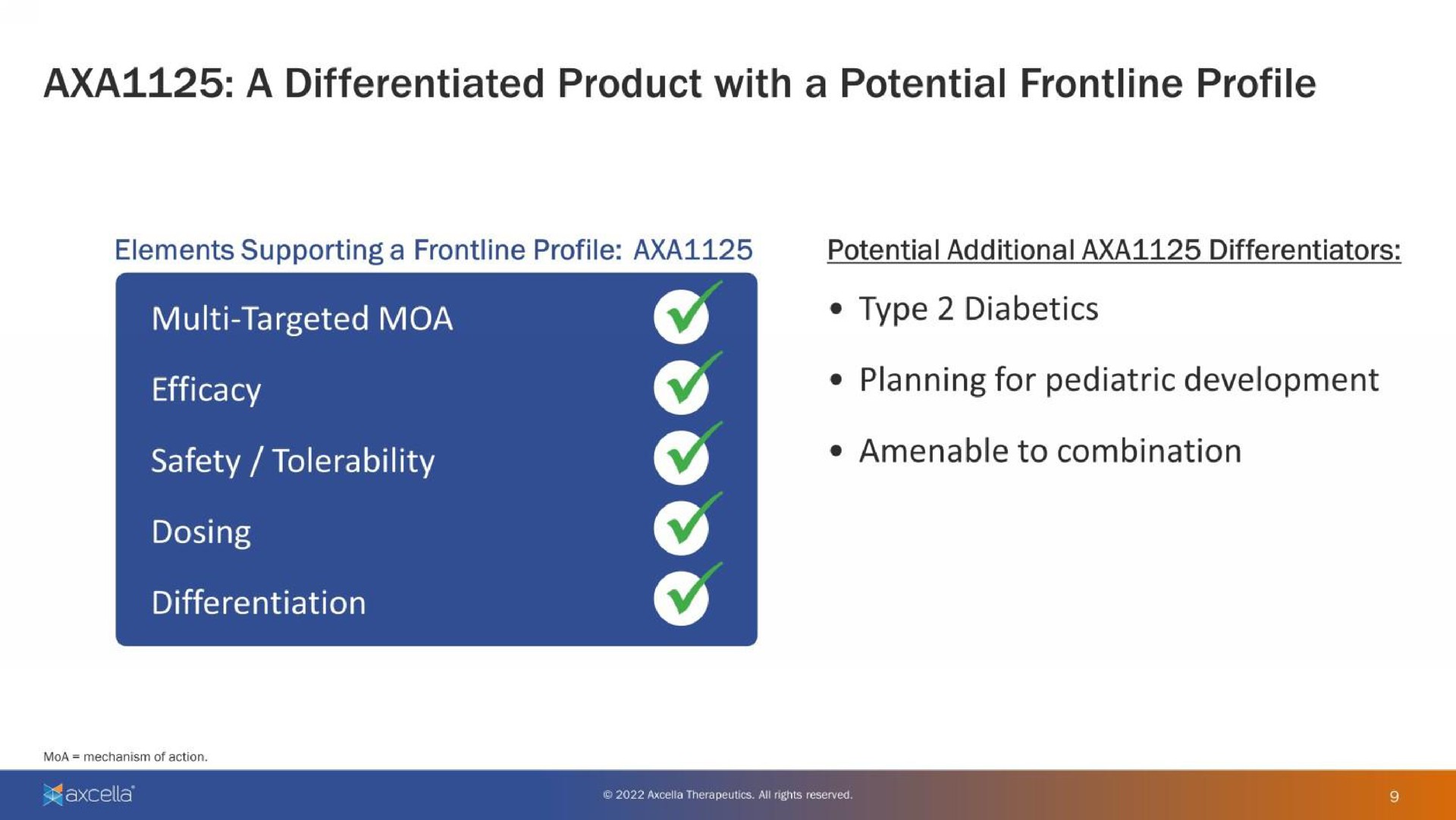 a differentiated product with a potential profile | Axcella Health