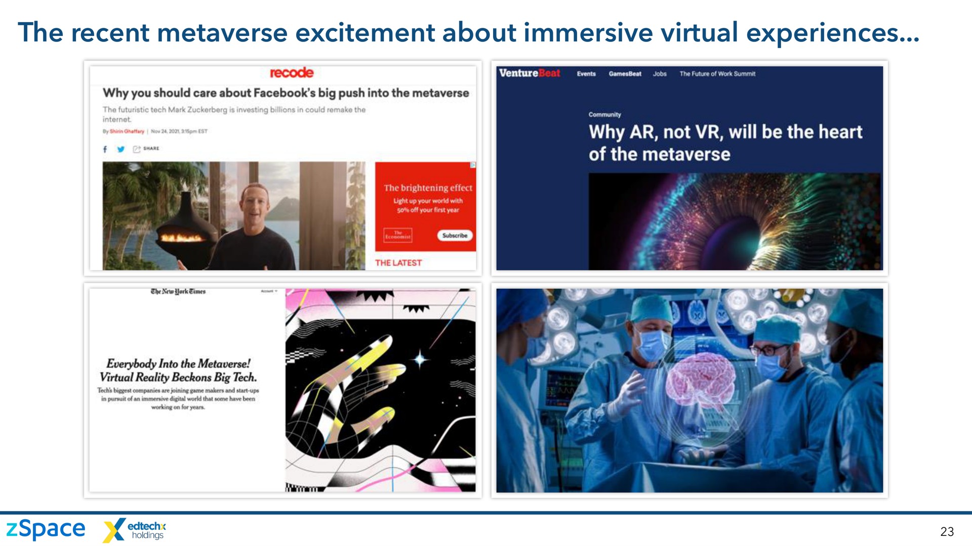 the recent excitement about immersive virtual experiences | zSpace
