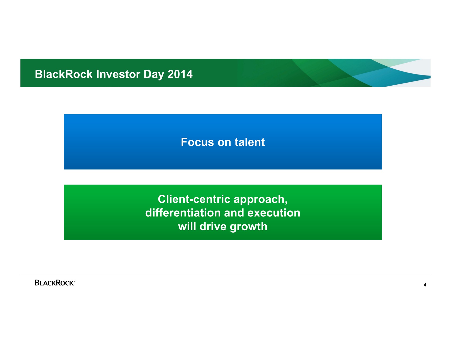 investor day focus on talent client centric approach differentiation and execution will drive growth | BlackRock