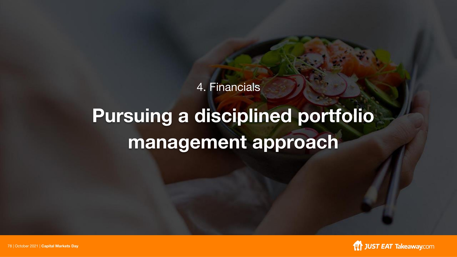 pursuing a disciplined portfolio management approach | Just Eat Takeaway.com
