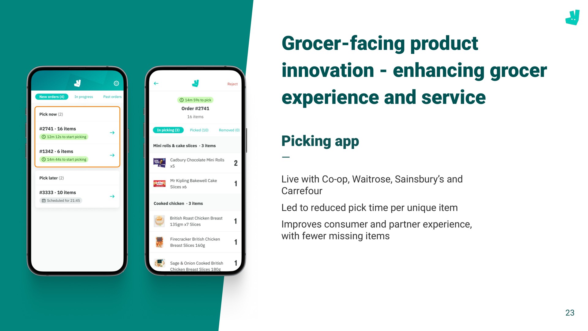 grocer facing product innovation enhancing grocer experience and service ons | Deliveroo