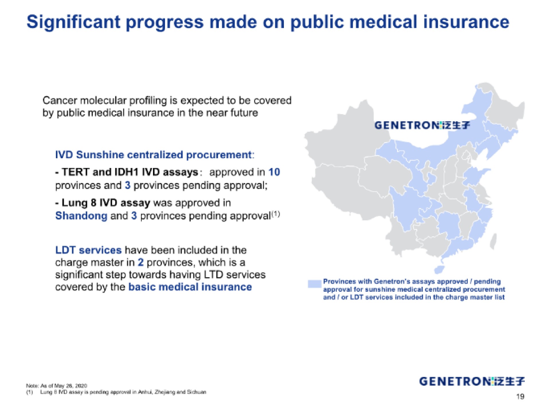 significant progress made on public medical insurance | Genetron