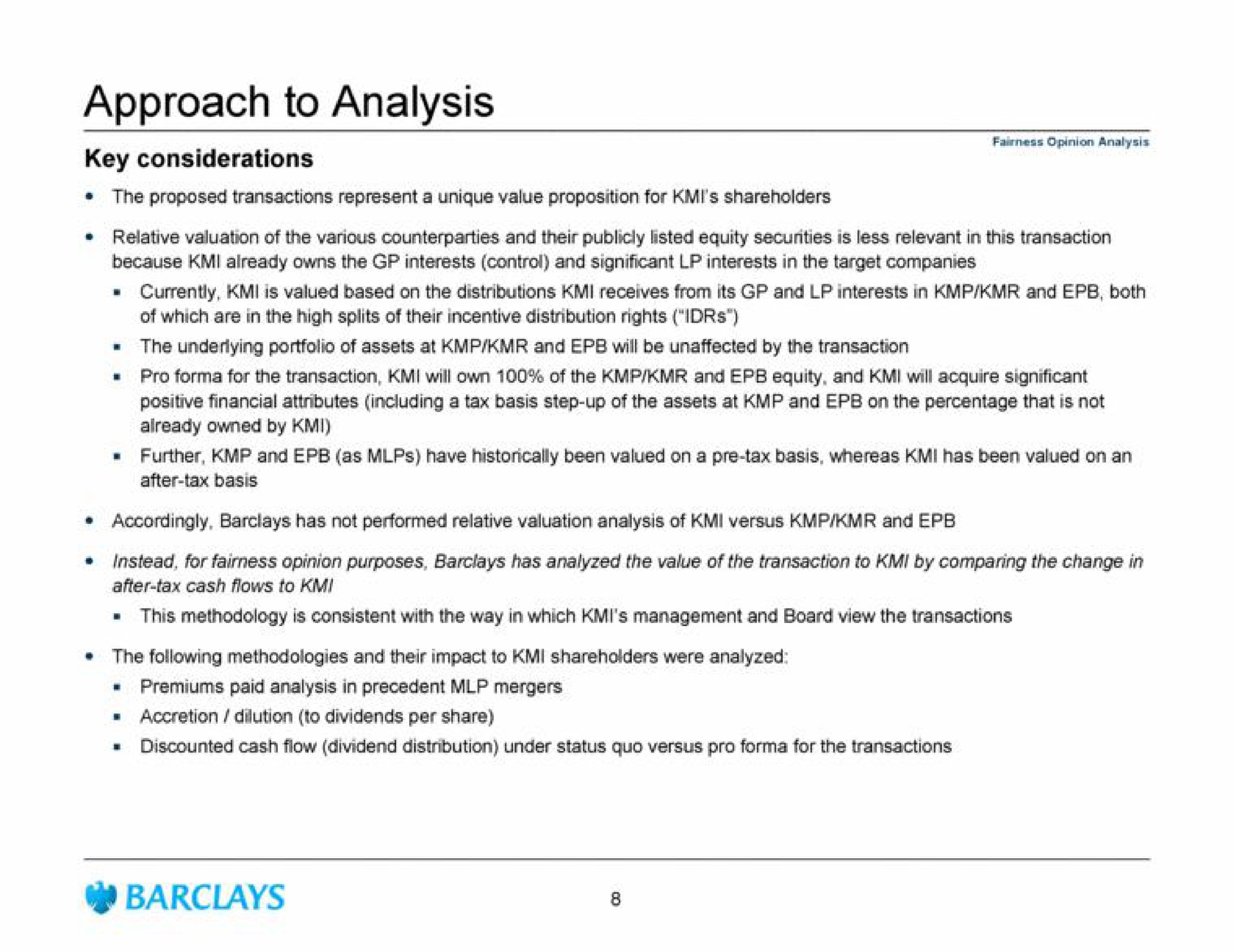 approach to analysis key considerations a | Barclays