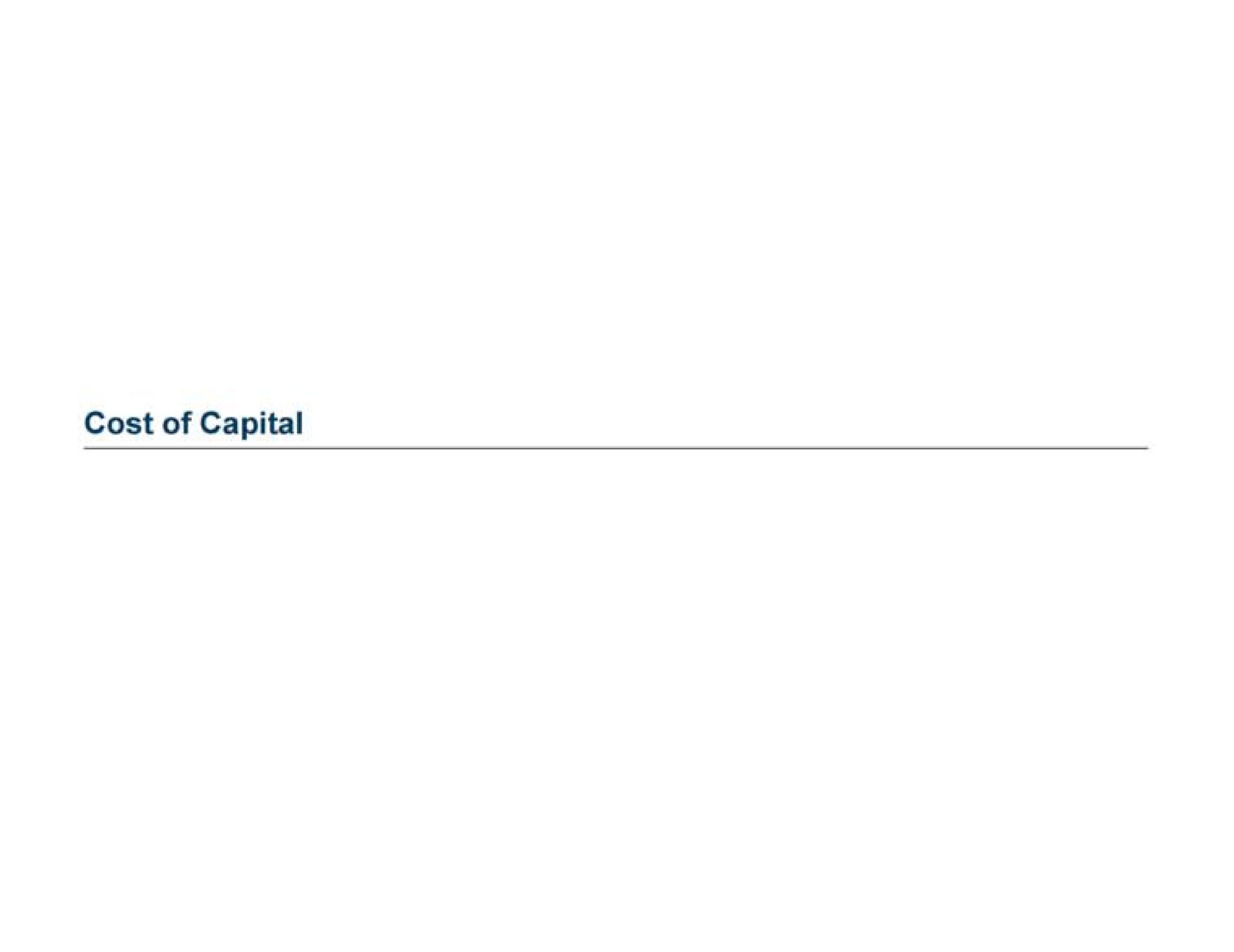cost of capital | Barclays