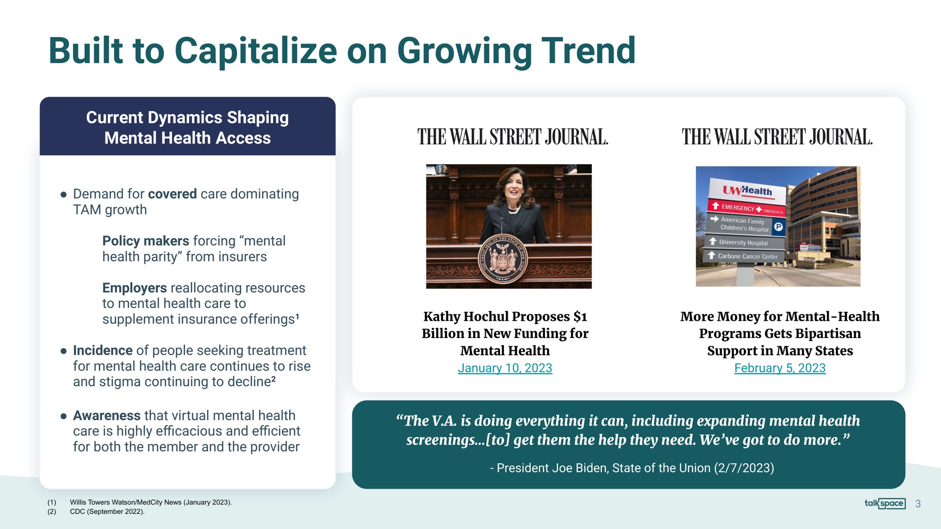 built to capitalize on growing trend the wall street journal the wall street journal | Talkspace