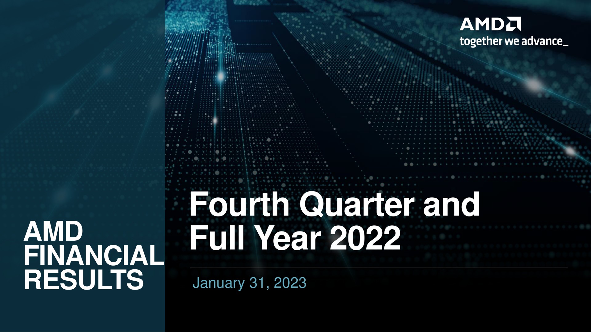 financial results fourth quarter and full year | AMD