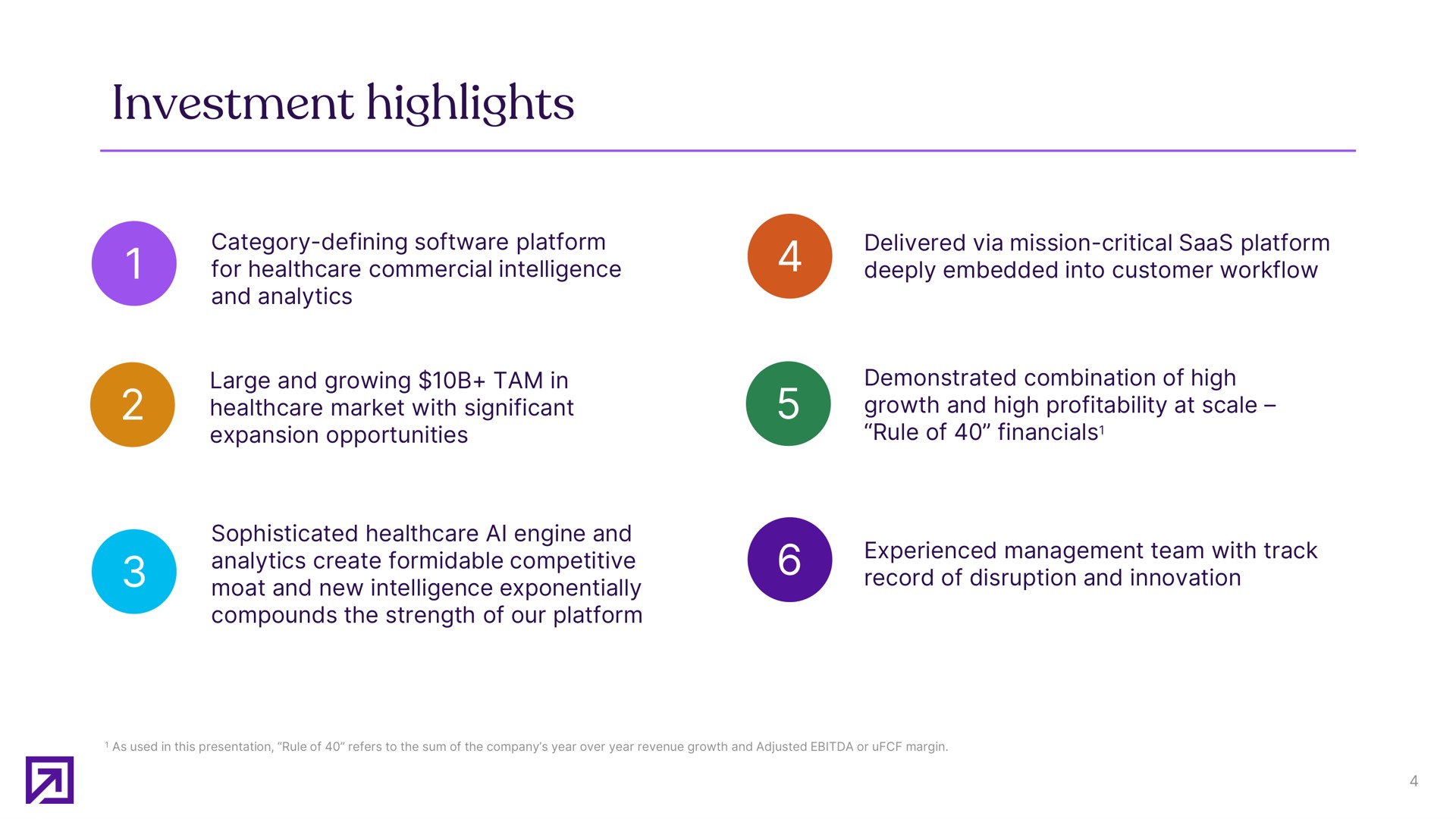 investment highlights | Definitive Healthcare