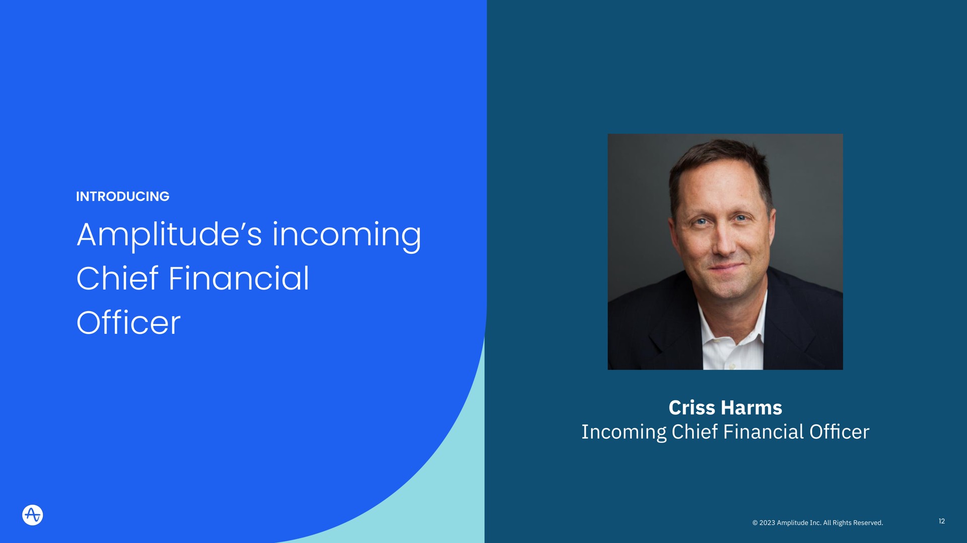 introducing amplitude incoming chief financial officer criss harms incoming chief financial of | Amplitude