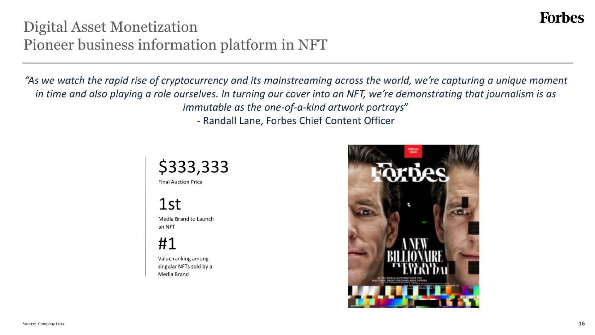 digital asset monetization pioneer business information platform in | Forbes