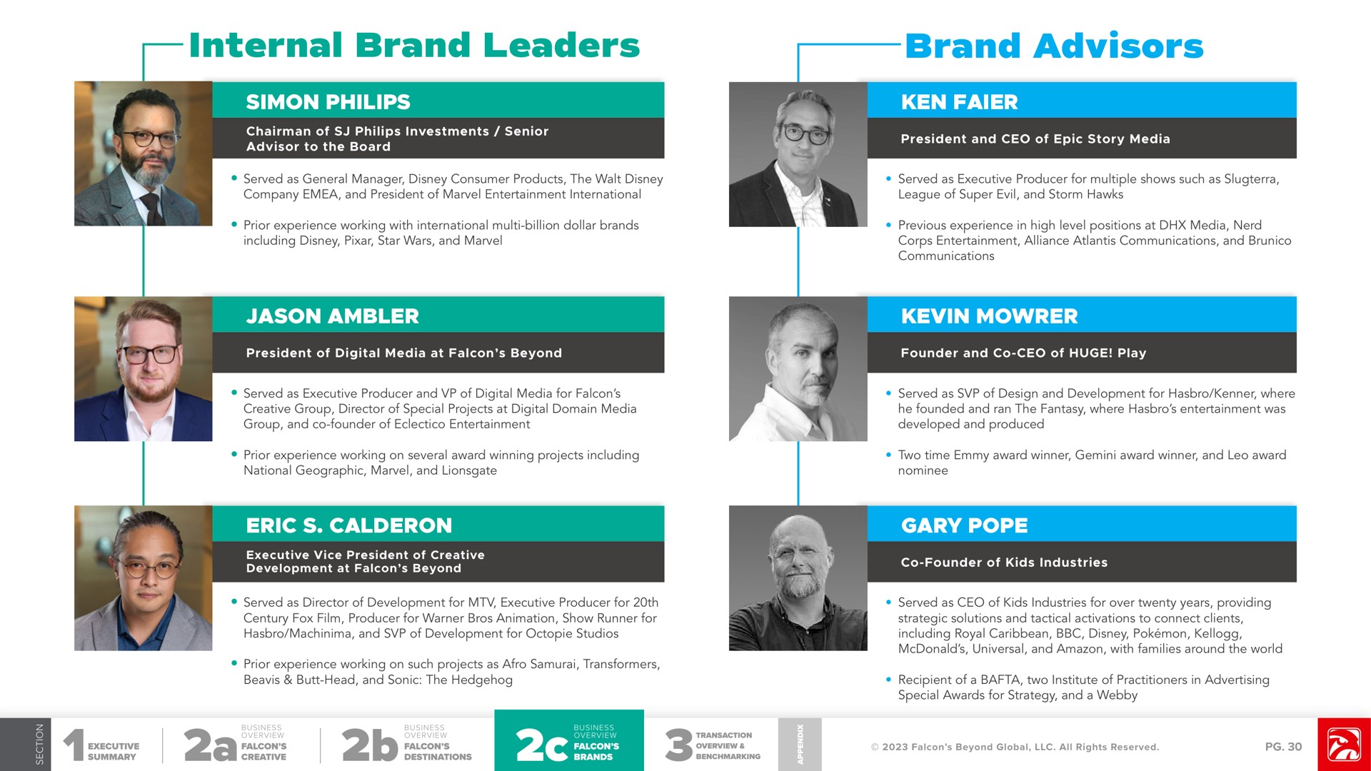 internal brand leaders brand advisors ken ambler eric pope vie | Falcon's Beyond