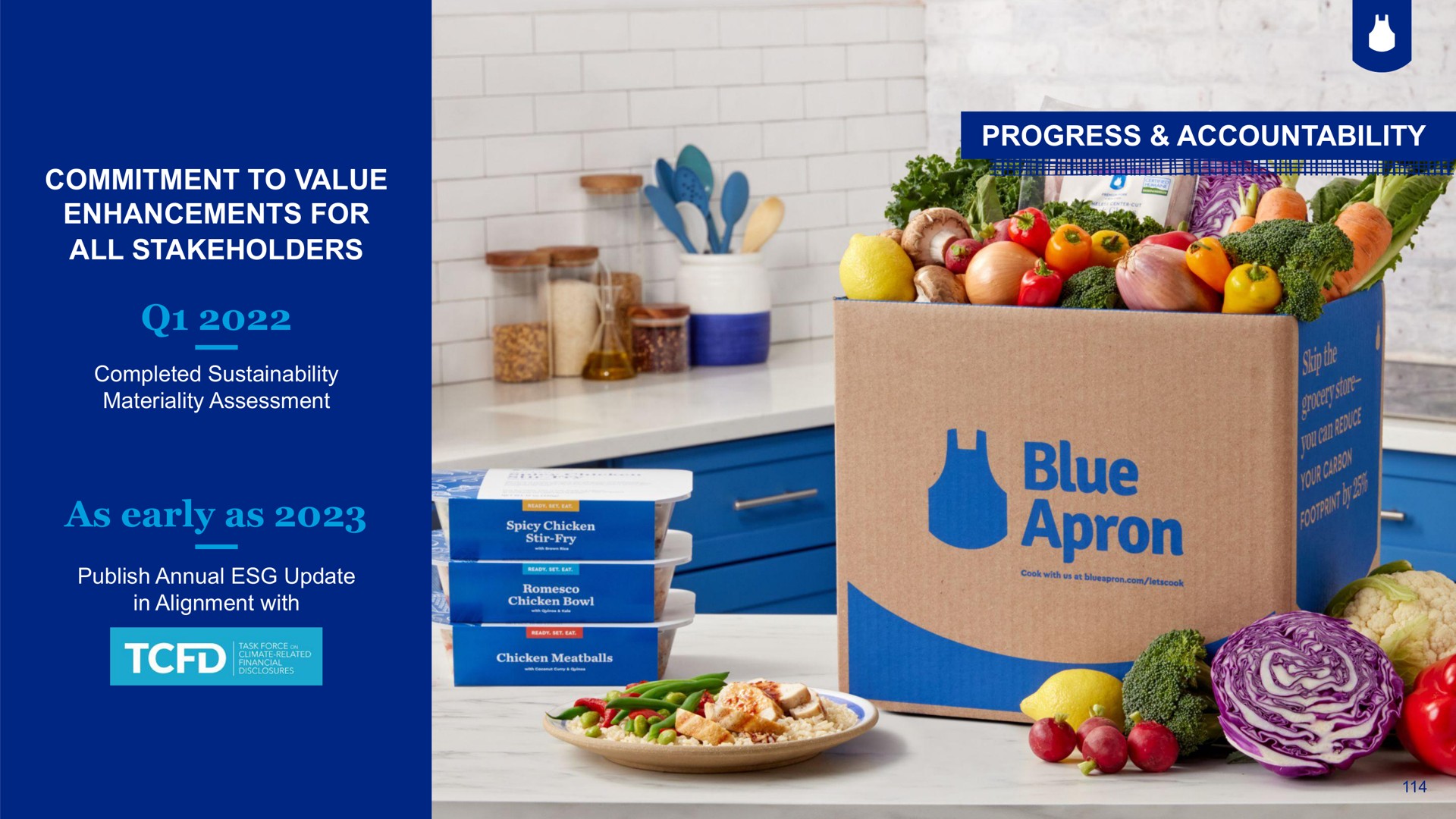 commitment to value enhancements for all stakeholders as early as progress accountability ere an blue apron | Blue Apron