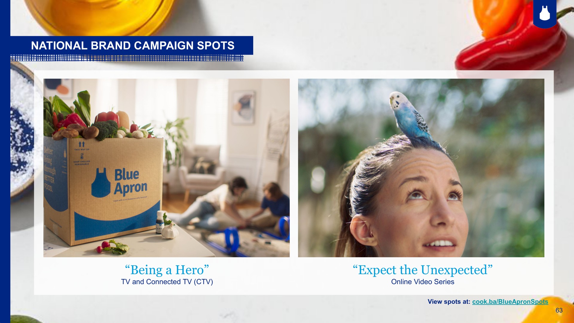 national brand campaign spots being a hero expect the unexpected | Blue Apron