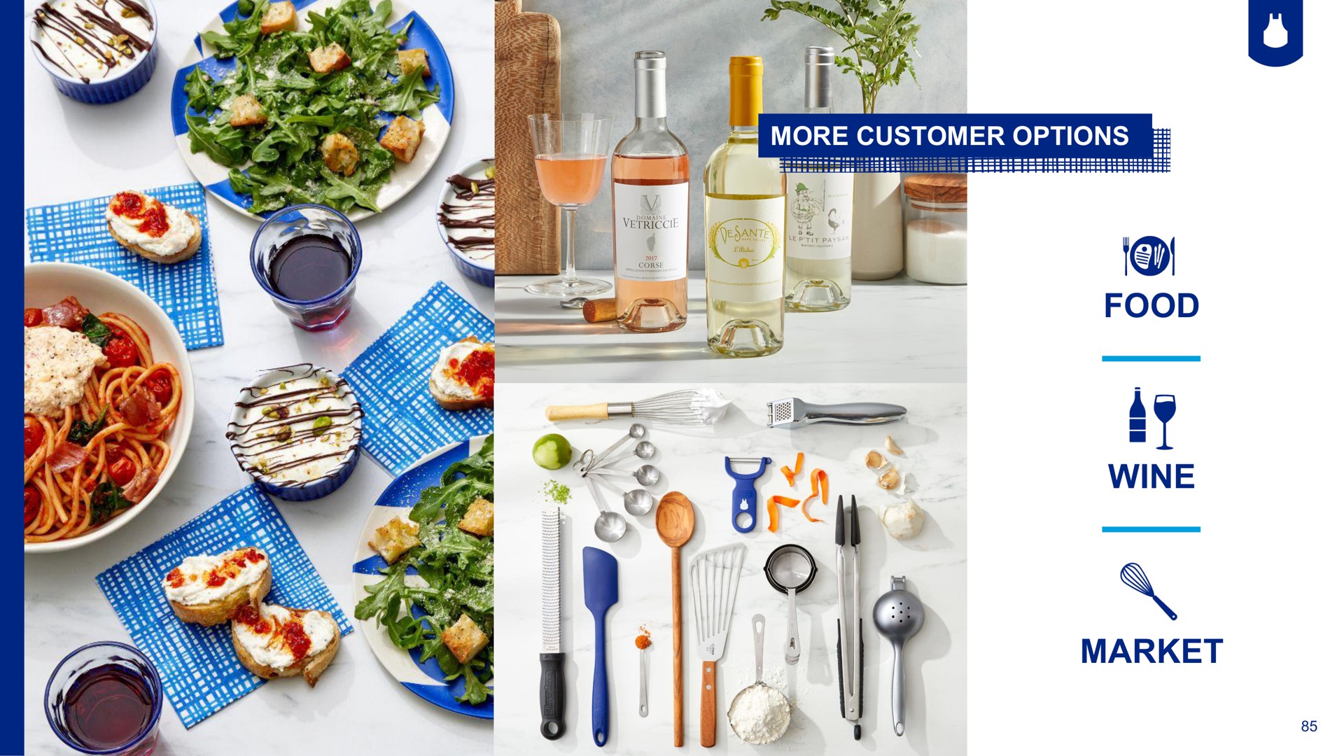 more customer options food wine market | Blue Apron