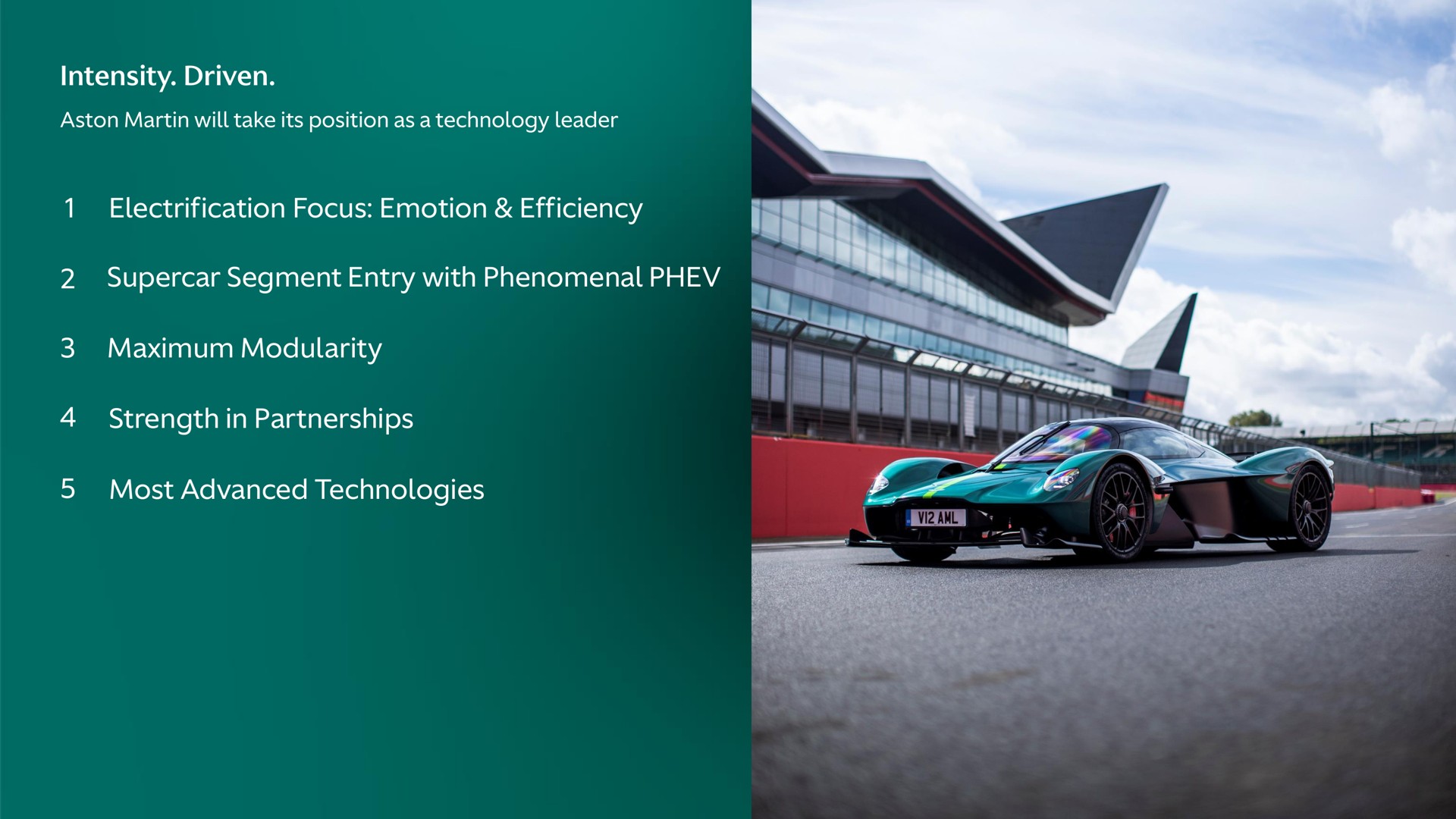 intensity driven electrification focus emotion efficiency segment entry with phenomenal maximum strength in partnerships most advanced technologies | Aston Martin Lagonda