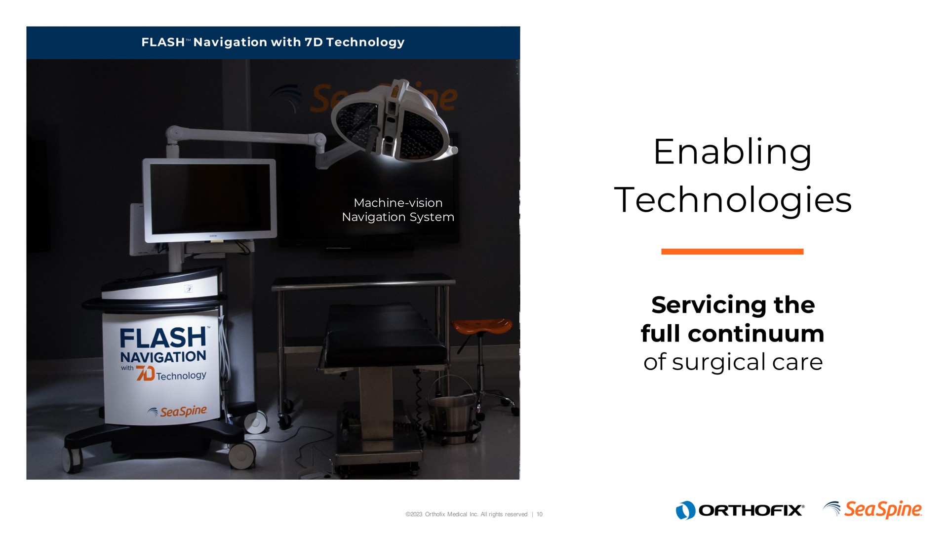 enabling technologies servicing the full continuum of surgical care flash | Orthofix