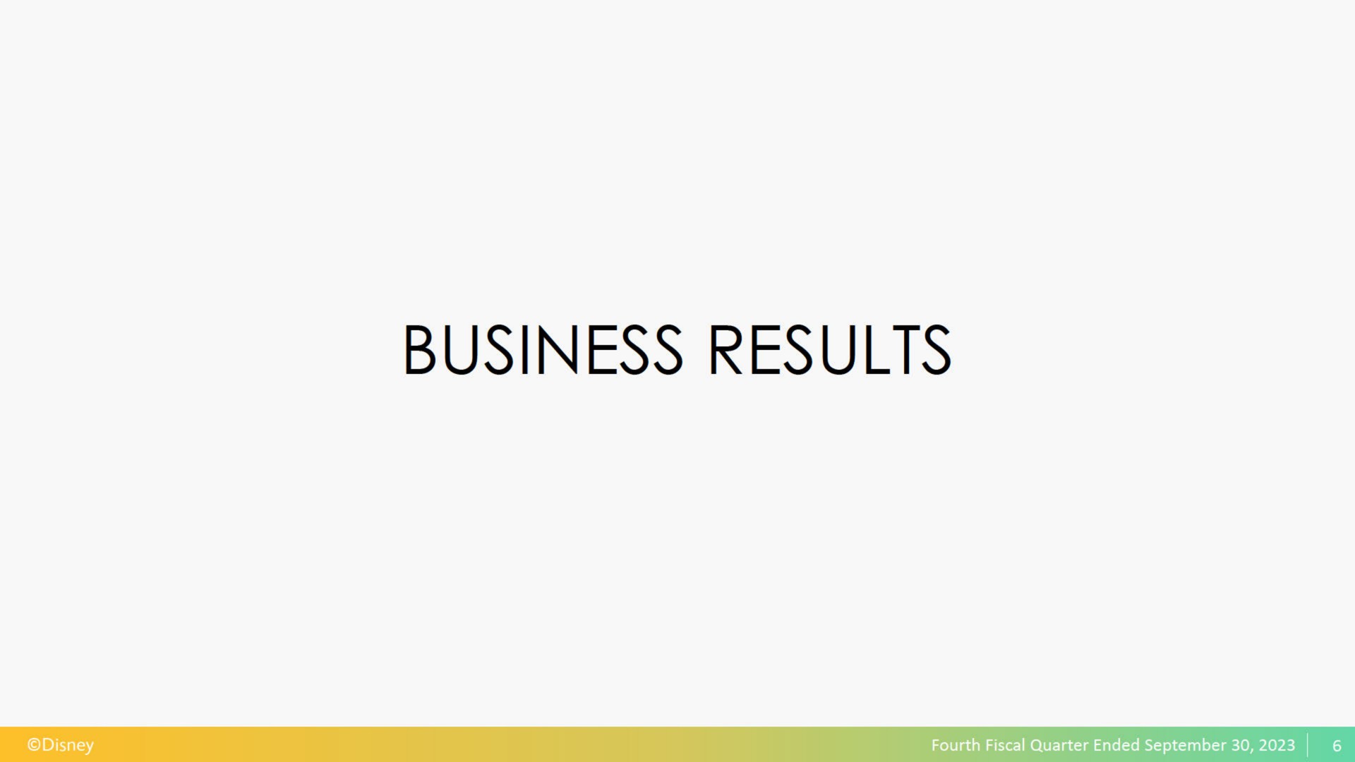 business results | Disney