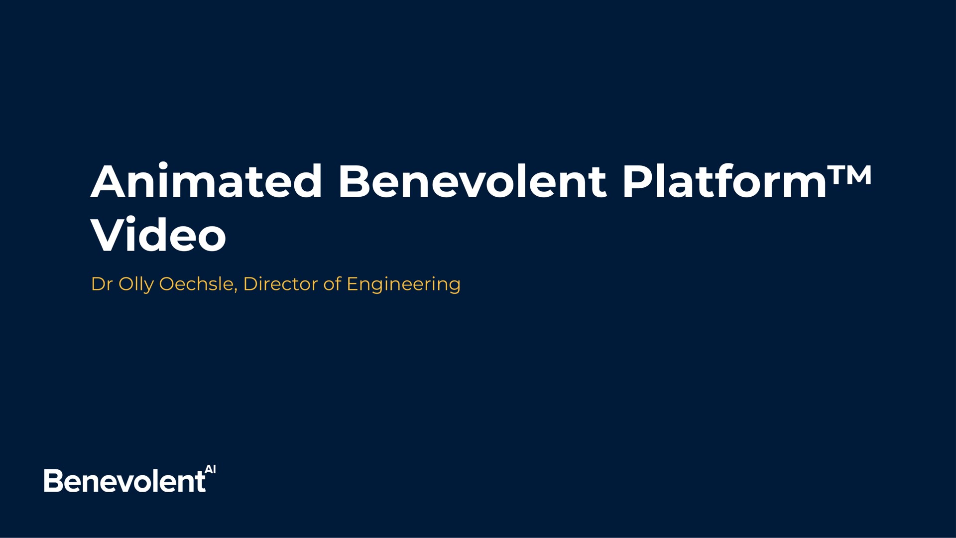 animated benevolent platform video director of engineering | BenevolentAI