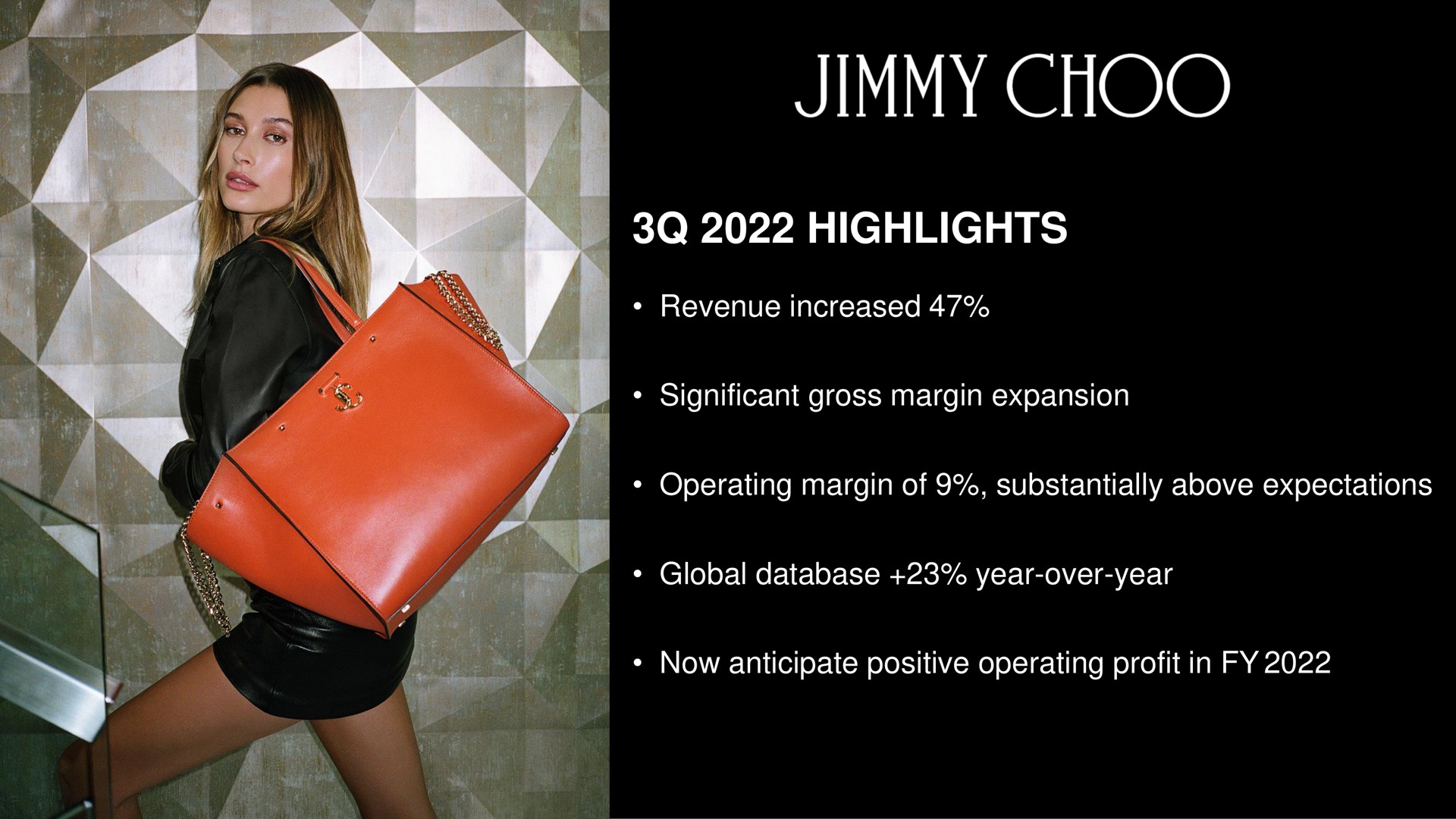 highlights revenue increased significant gross margin expansion operating margin of substantially above expectations global year over year now anticipate positive operating profit in jimmy | Capri Holdings
