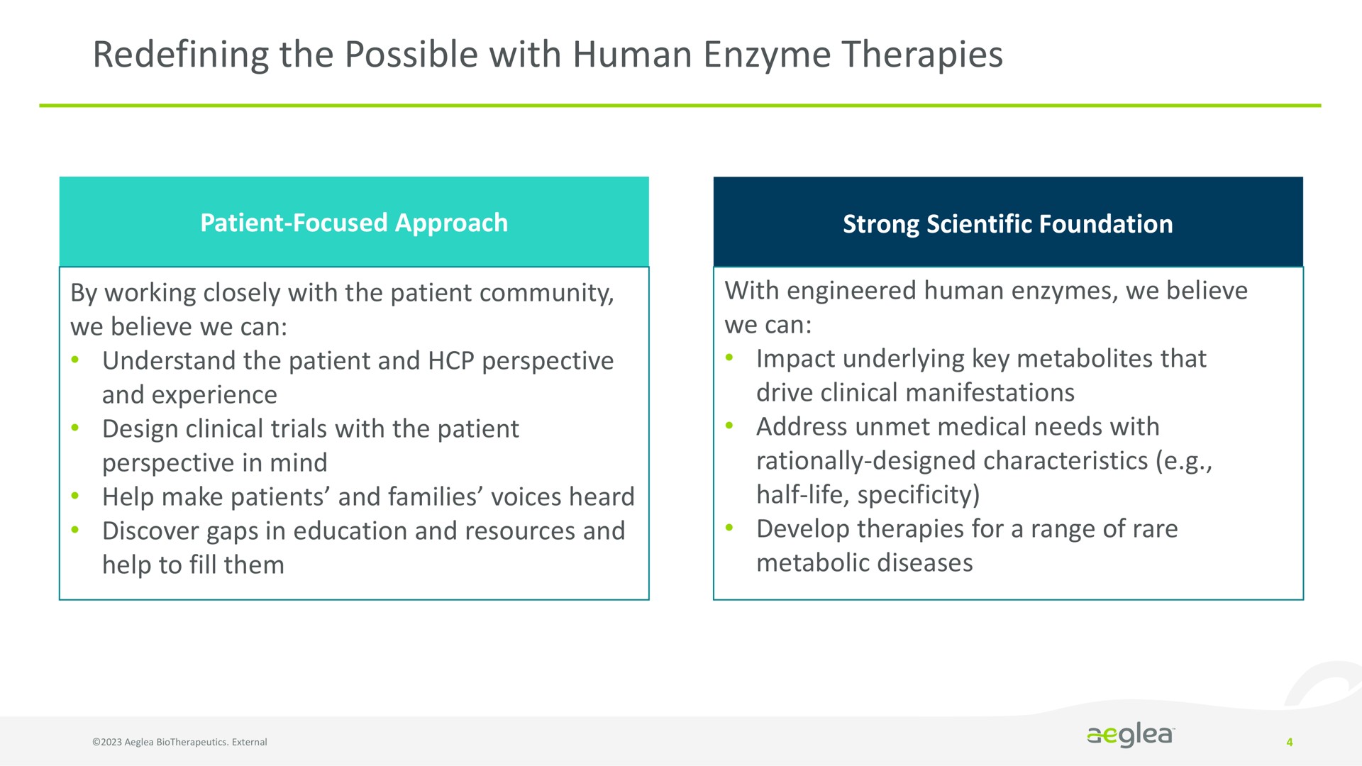 redefining the possible with human enzyme therapies | Aeglea BioTherapeutics