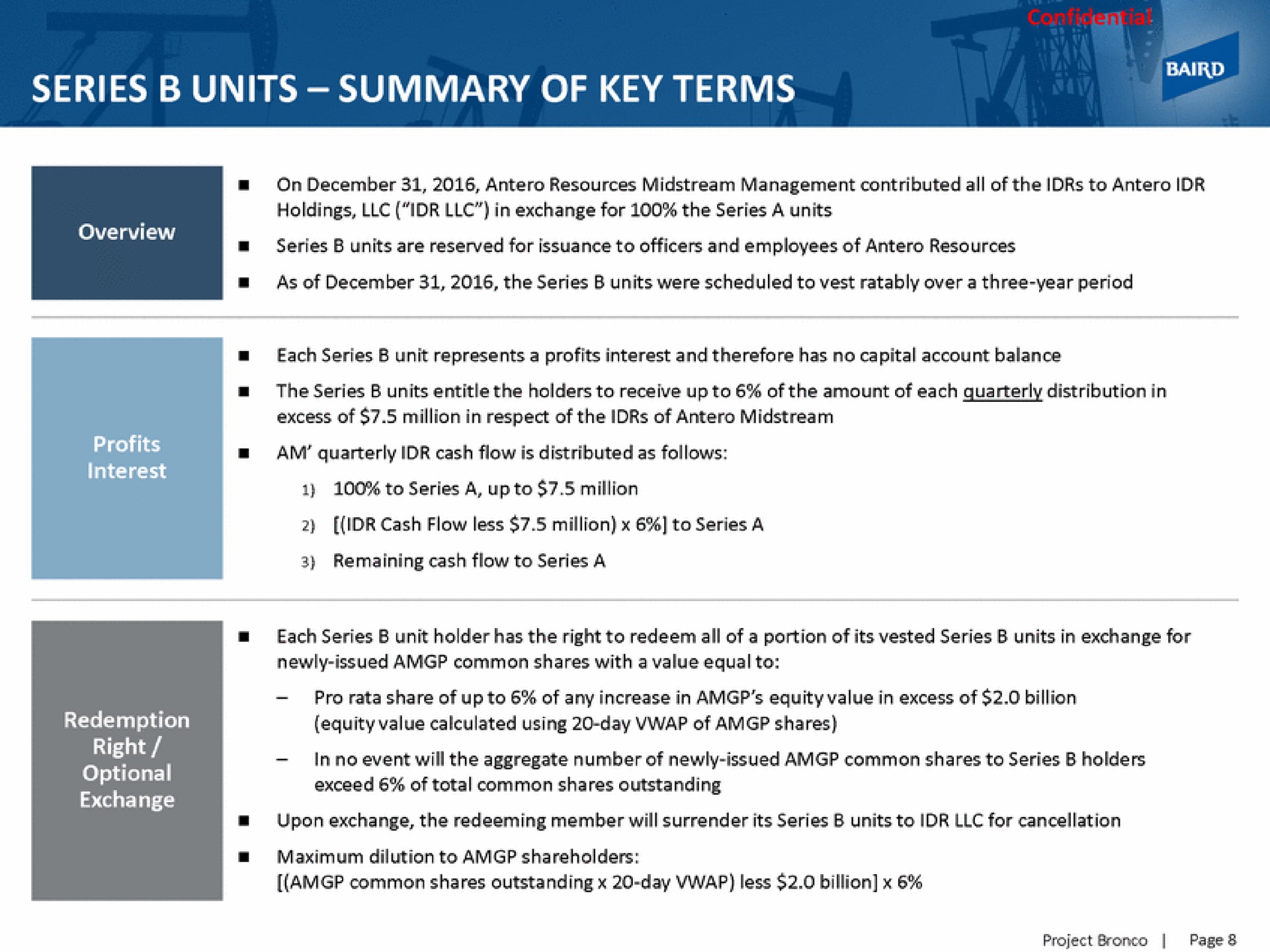 series units summary of key terms | Baird