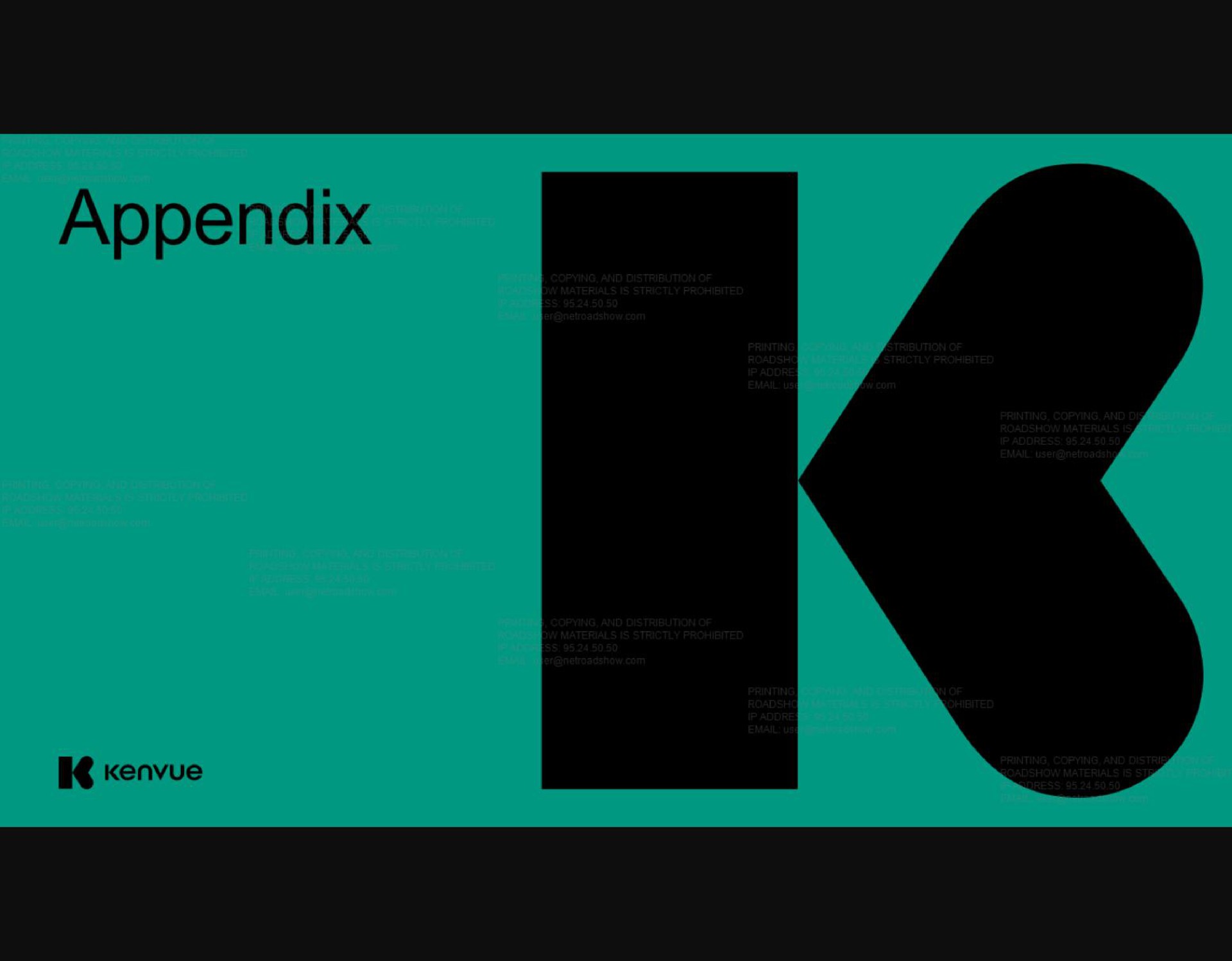 appendix | Kenvue