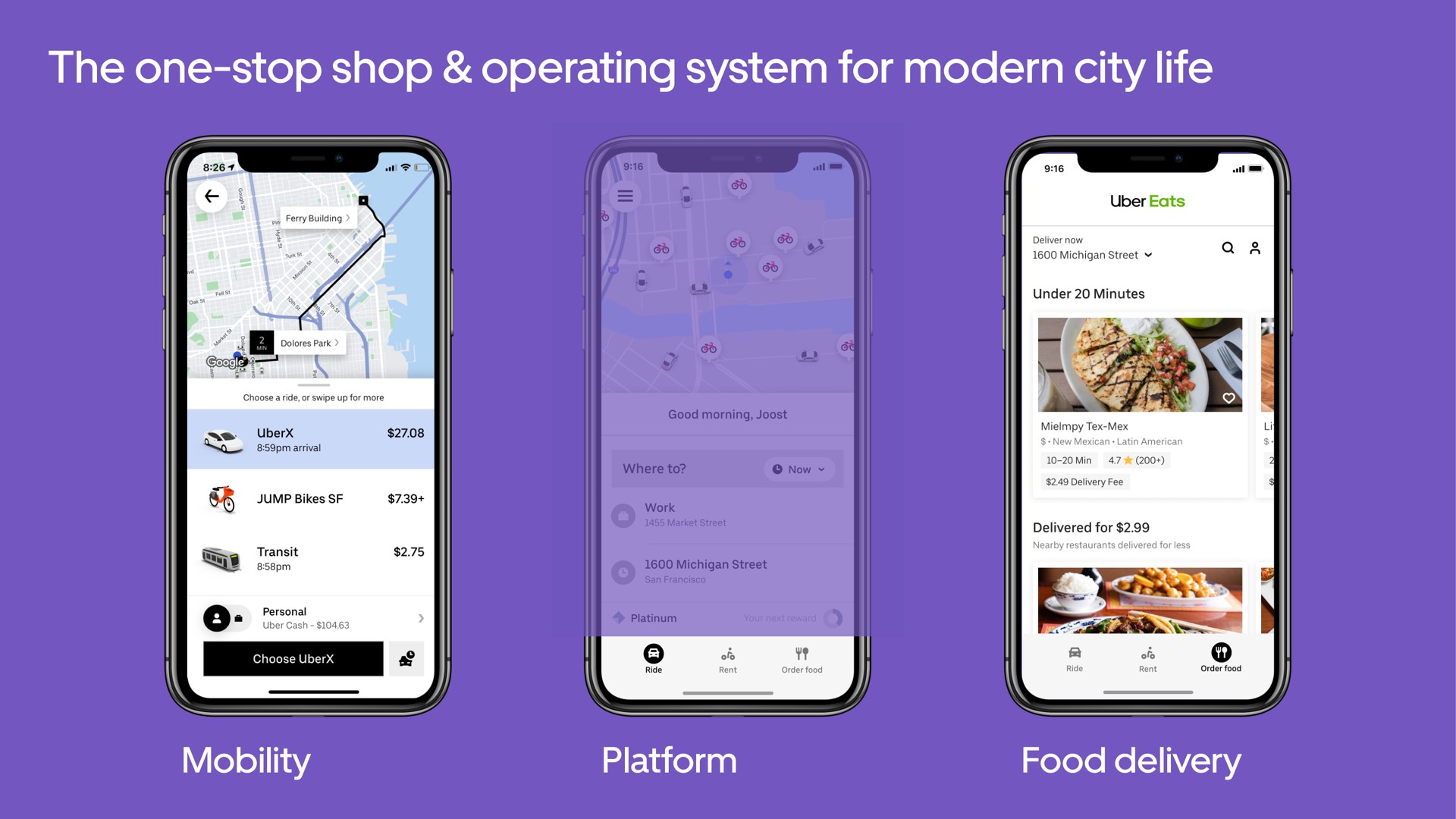 the one stop shop operating system for modern city life | Uber