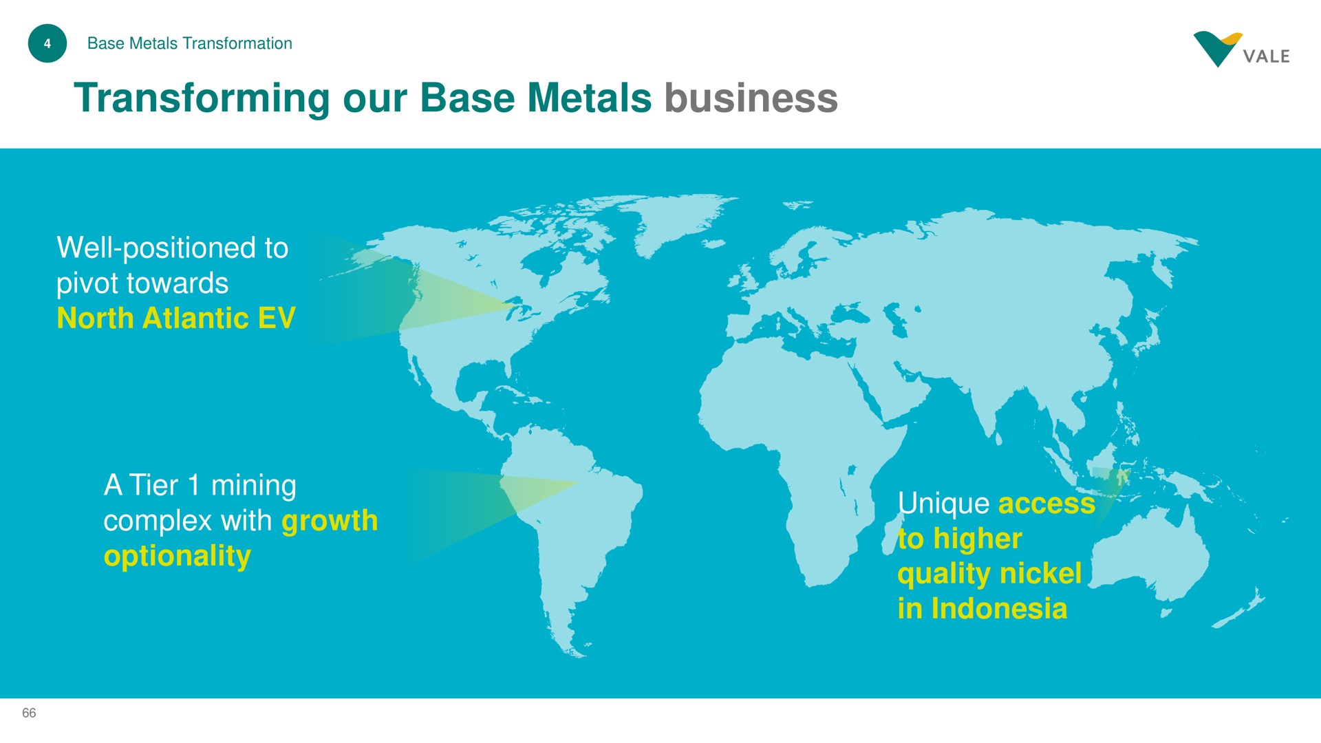transforming our base metals business well positioned to pivot towards north atlantic a tier mining complex with growth optionality unique access to higher quality nickel in tut malt cal | Vale