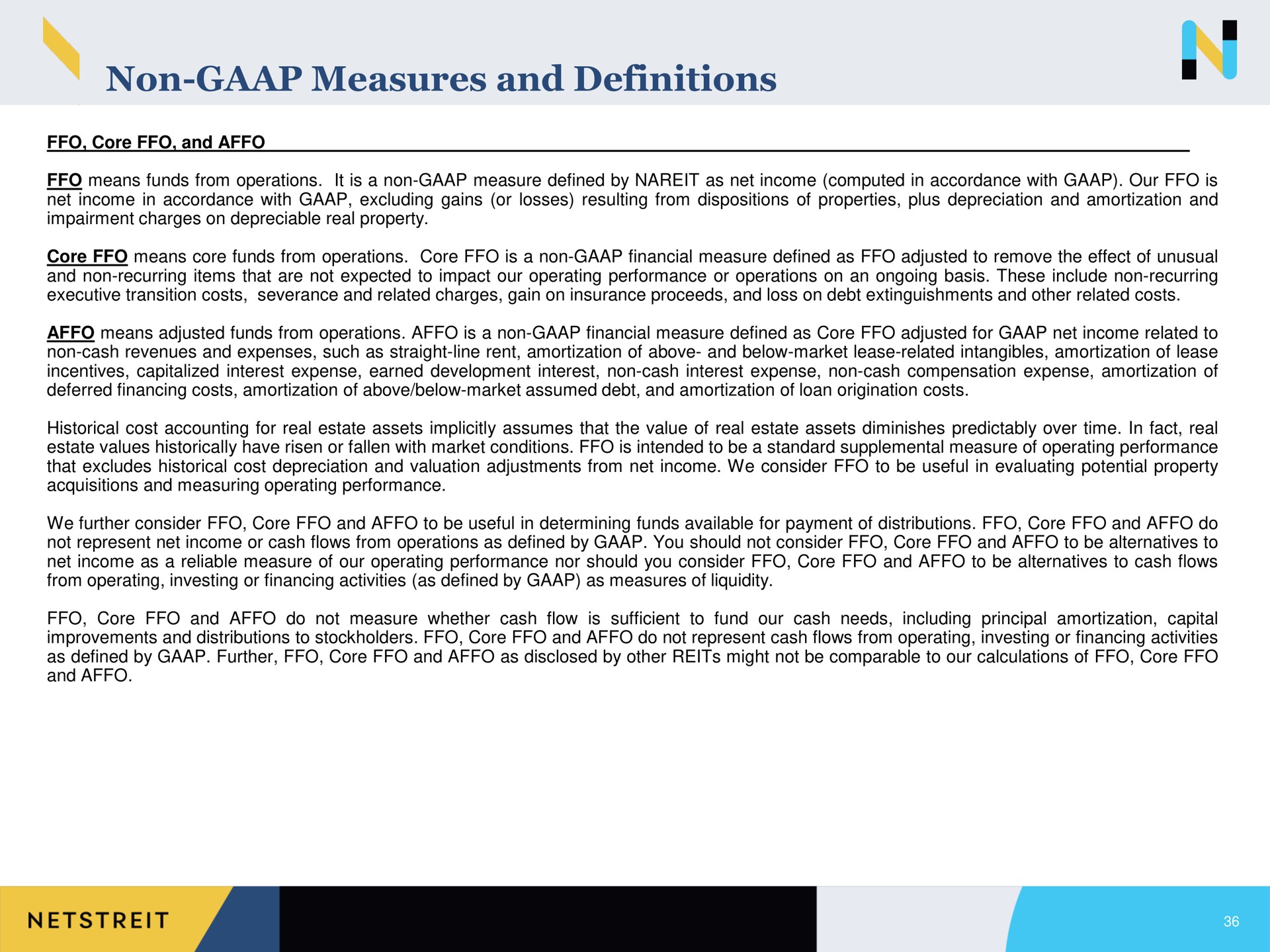 non measures and definitions i | Netstreit