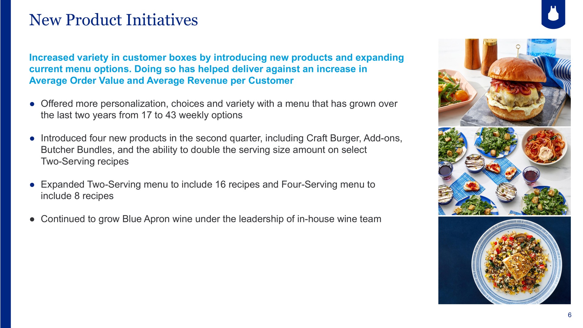 new product initiatives | Blue Apron