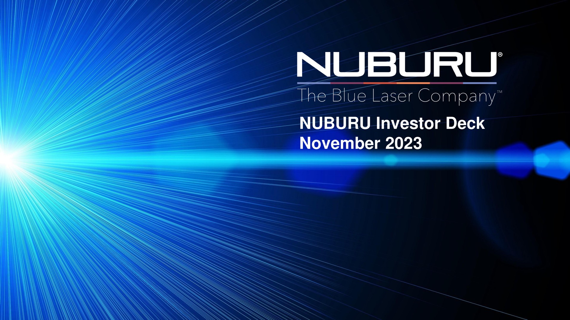 investor deck | NUBURU