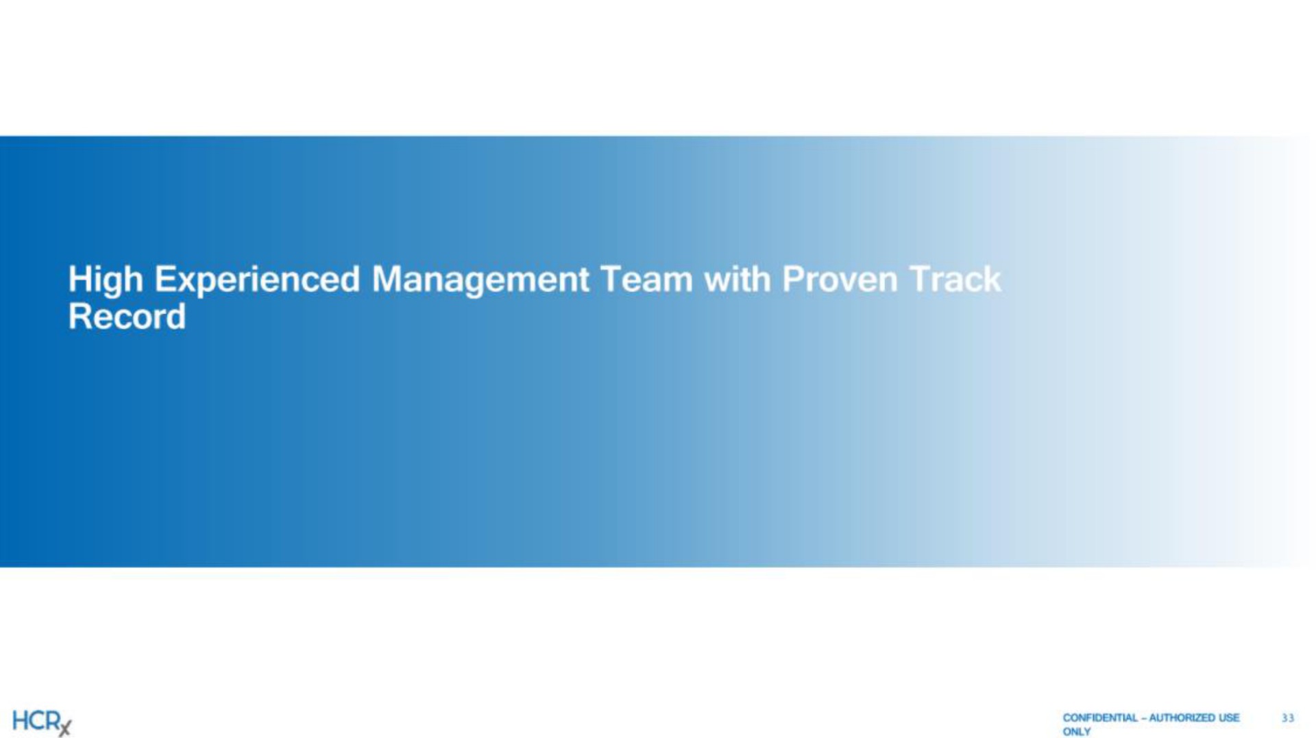 high experienced management team with prove record | Healthcare Royalty