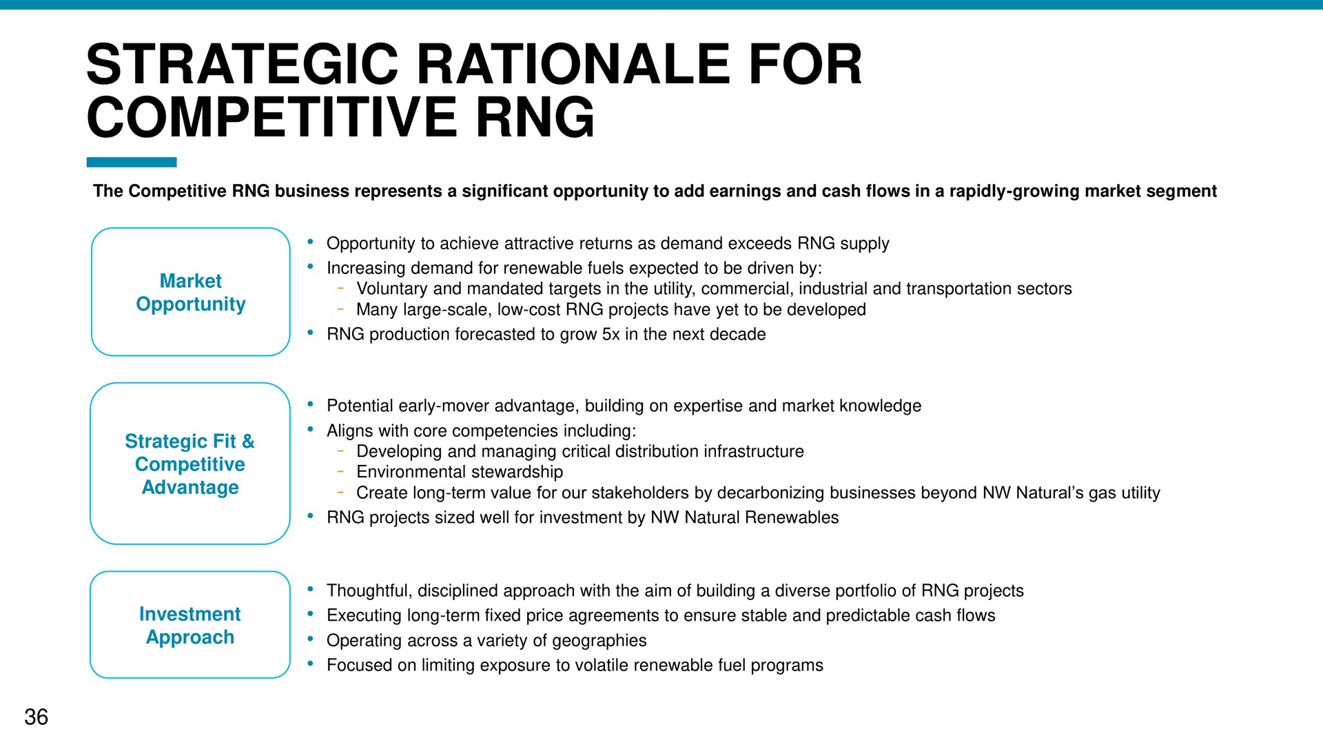strategic rationale for competitive | NW Natural Holdings