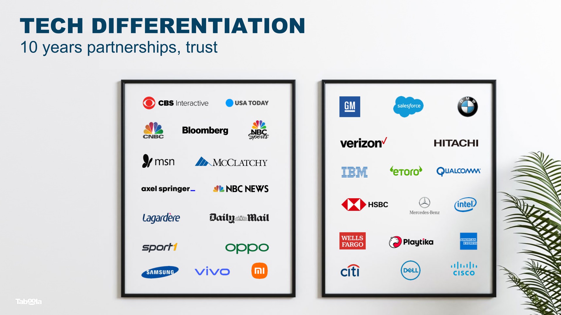 tech differentiation years partnerships trust | Taboola