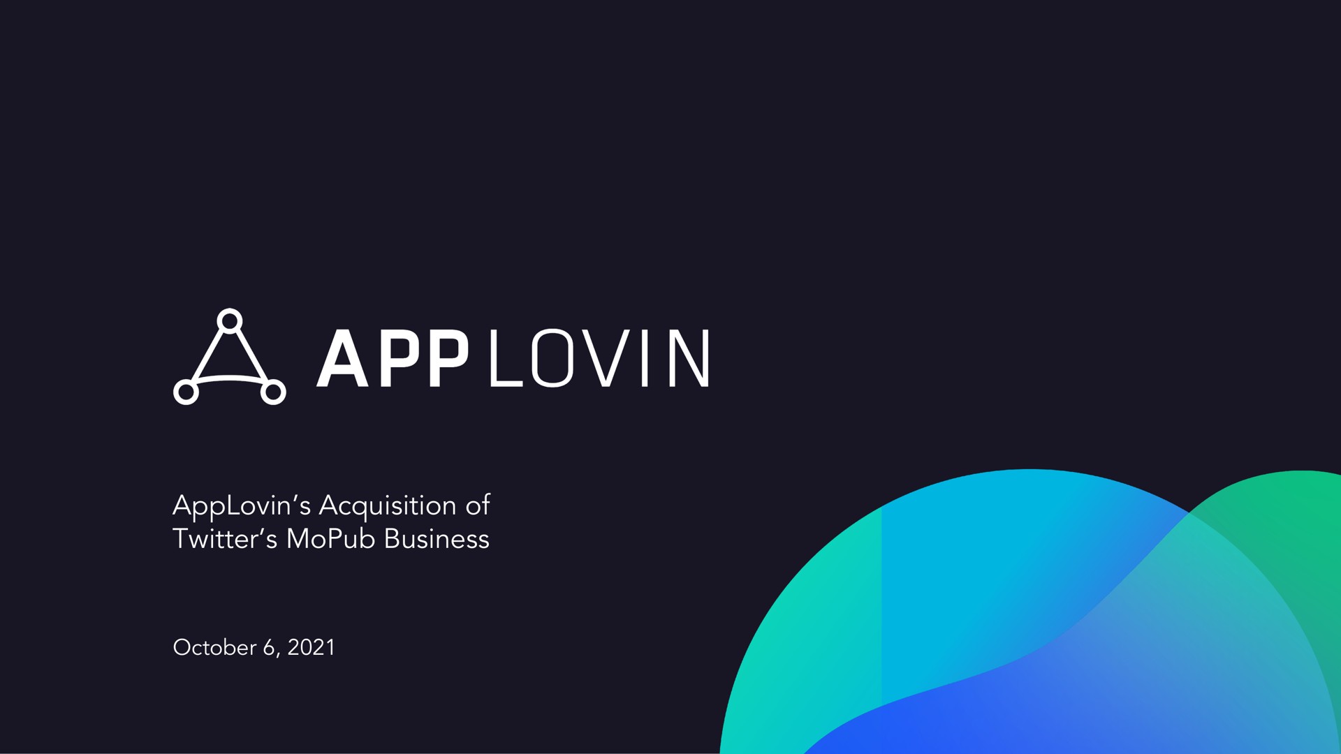acquisition of twitter business | AppLovin