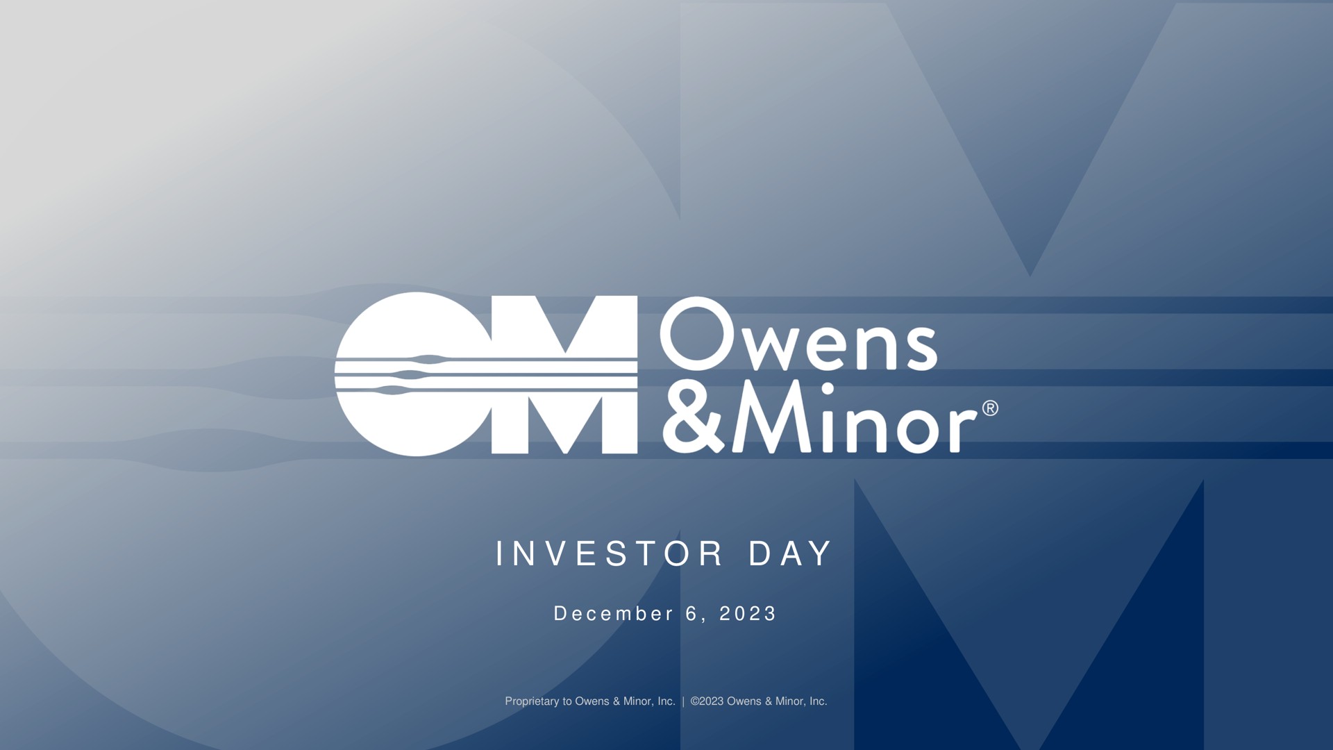 i a minor investor day | Owens&Minor