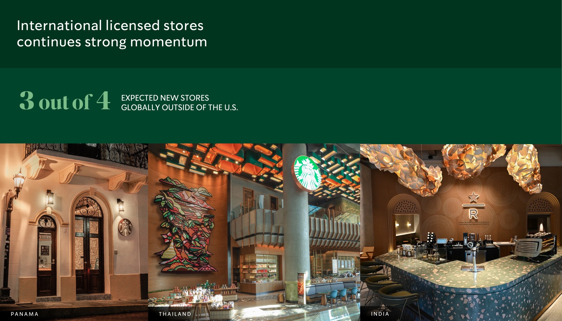 international licensed stores continues strong momentum out of | Starbucks
