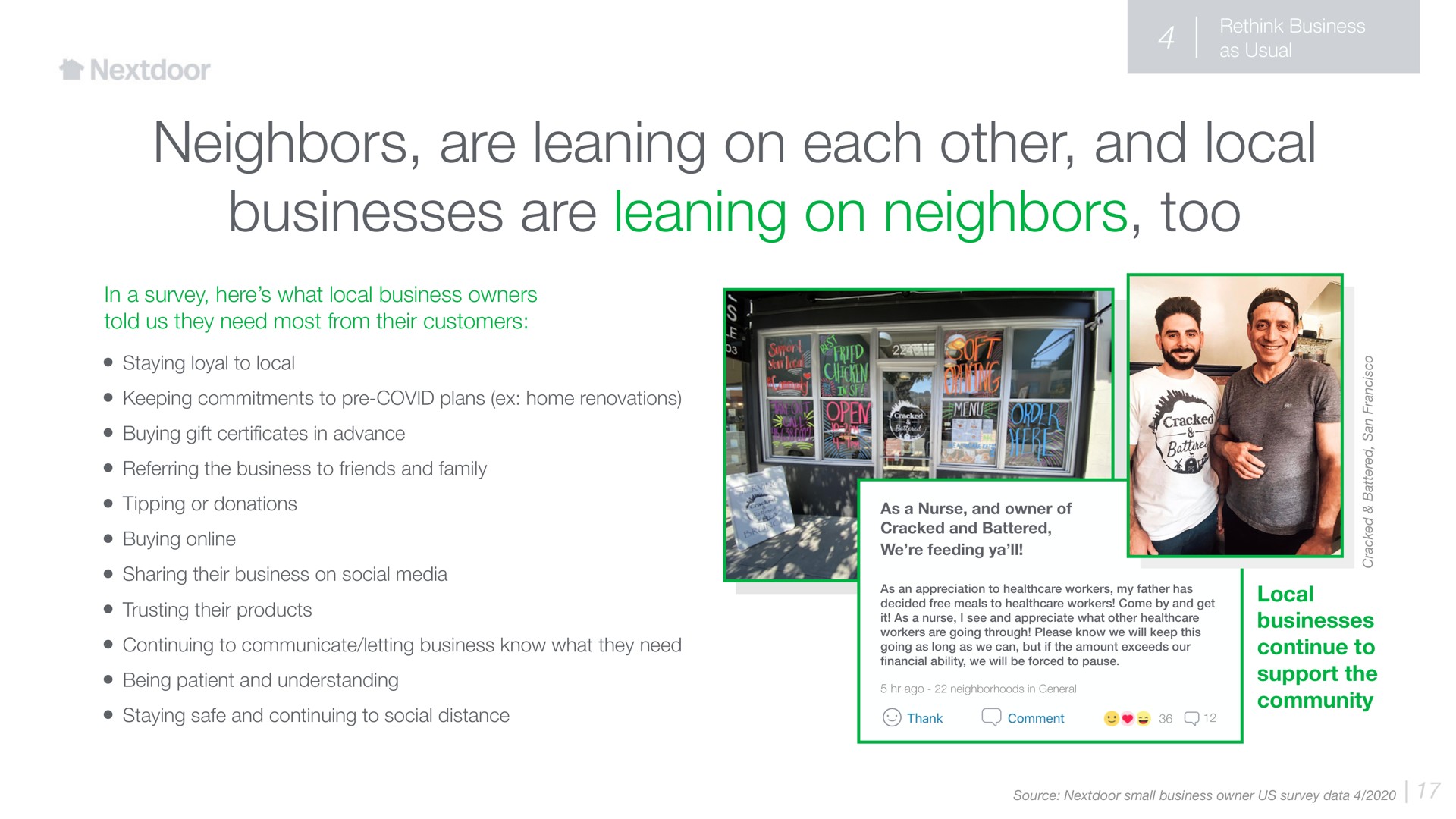 neighbors are leaning on each other and local businesses are leaning on neighbors too | Nextdoor