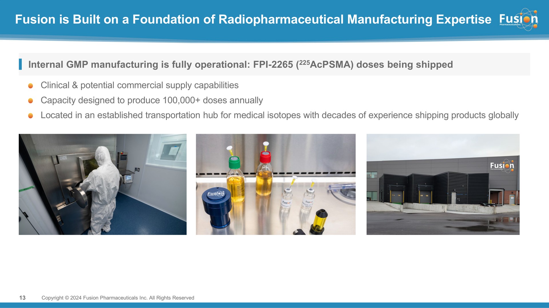 fusion is built on a foundation of manufacturing | Fusion Pharmaceuticals