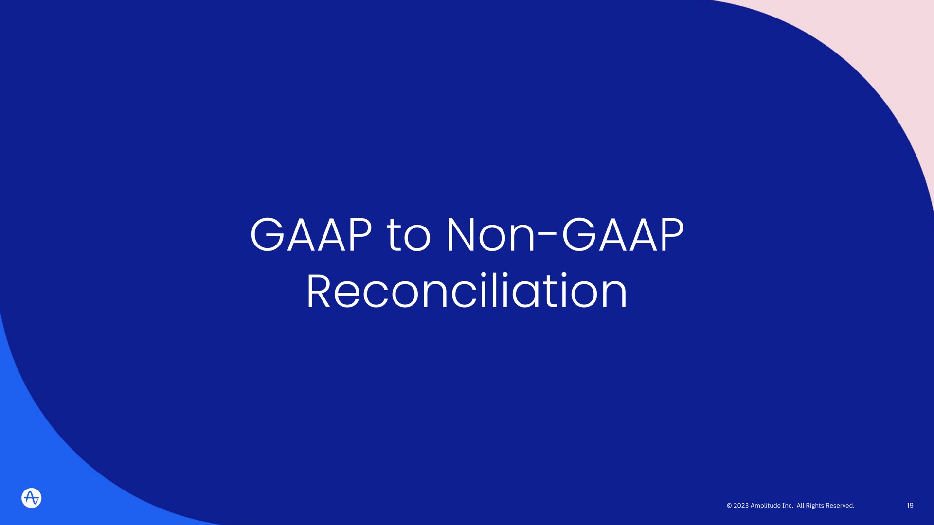 to non reconciliation | Amplitude