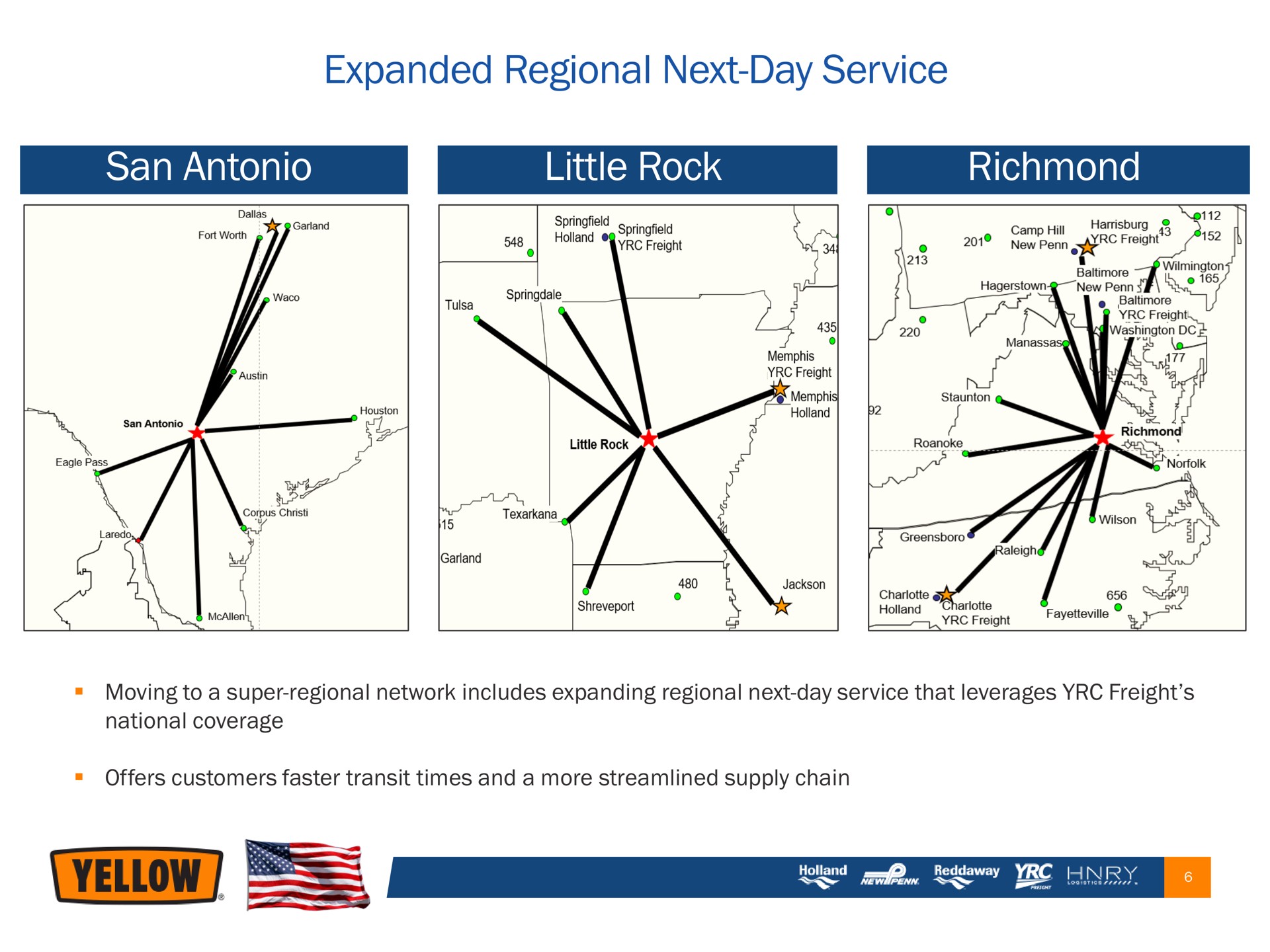 expanded regional next day service san little rock | Yellow Corporation