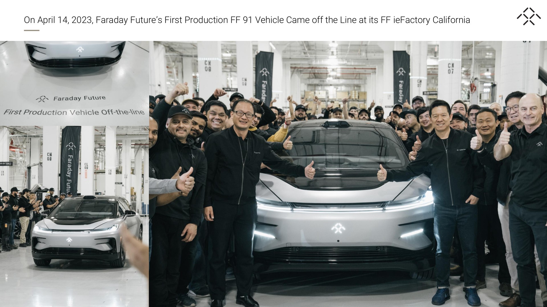 on faraday future first production vehicle came off the line at its | Faraday Future