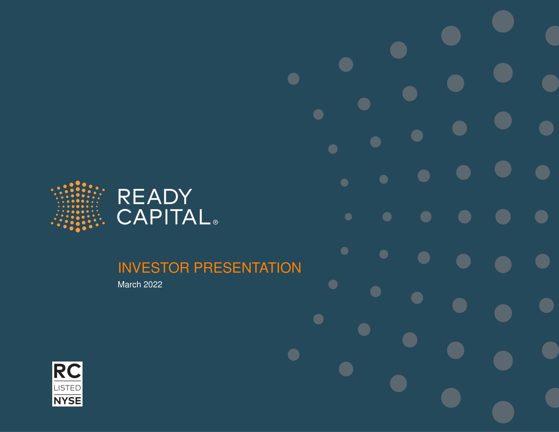dee capital investor presentation | Ready Capital